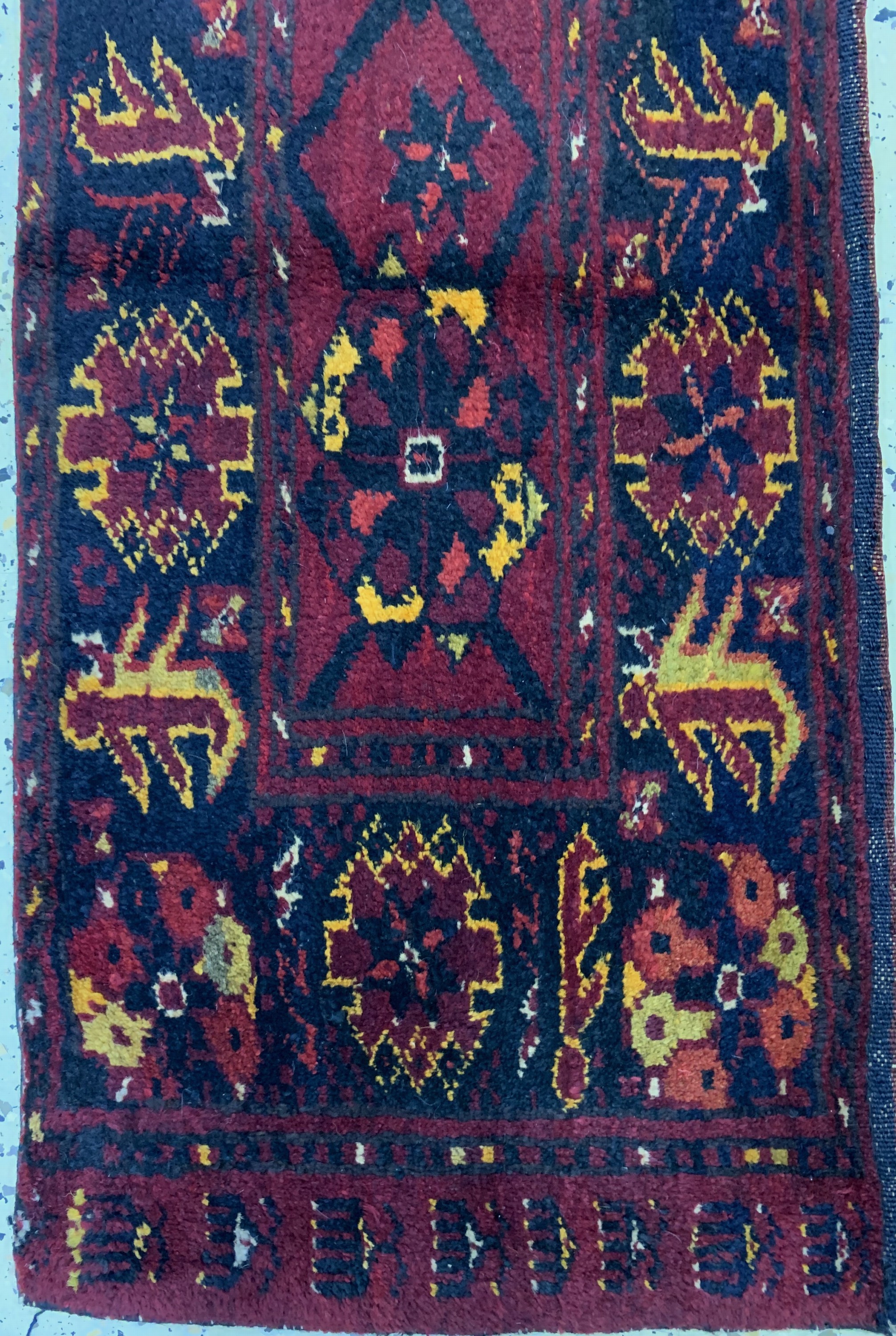 Detail f: Konvolut aus Beschir Djowal, ca. 160 x 44 cm , Kapunuk, ca. 136 x 75 cm, Yomud Asmalyk, ca 109 x 76 cm, Turkmenistan, um 1920-1940, Wolle auf Wolle, ...