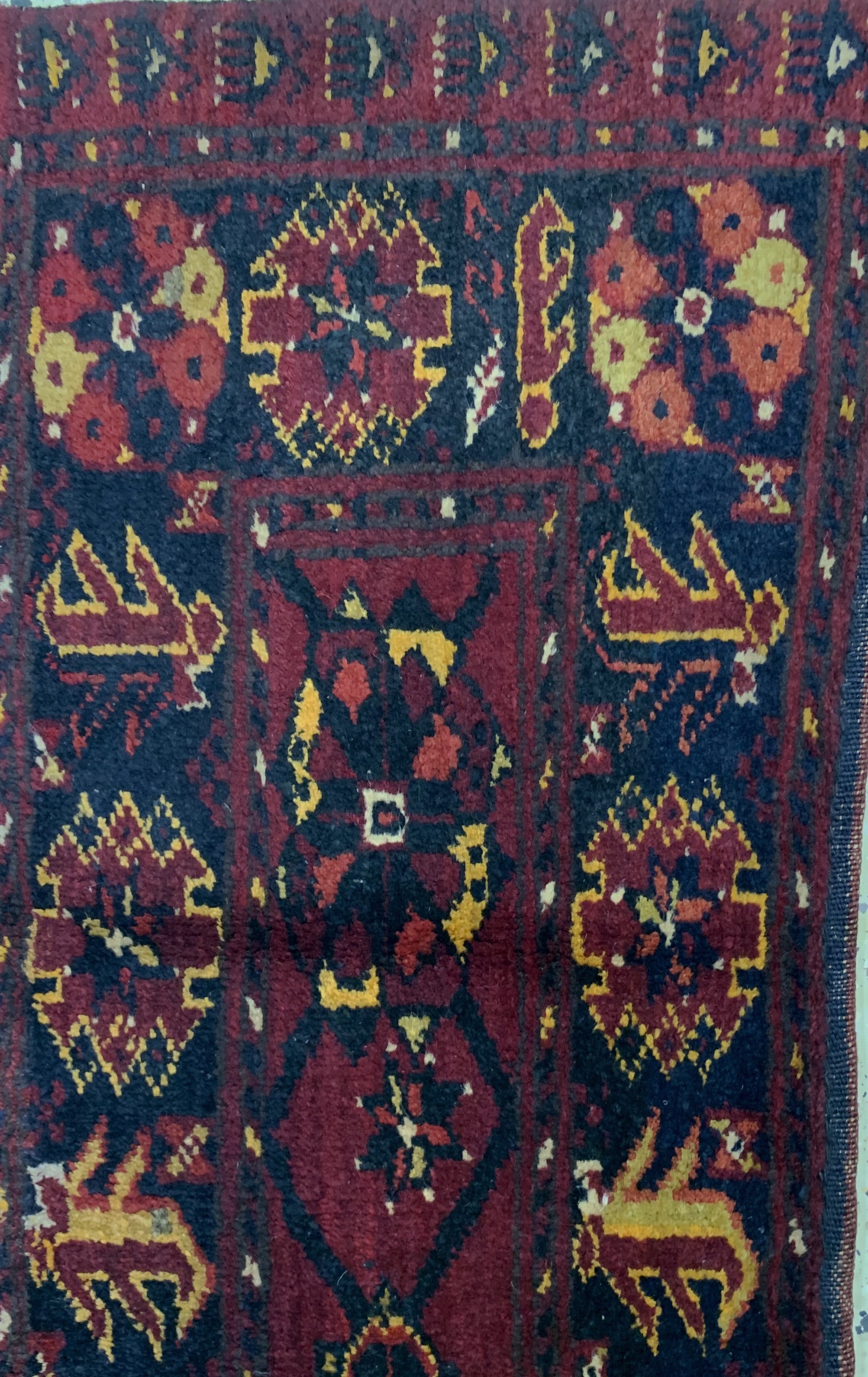 Detail g: Konvolut aus Beschir Djowal, ca. 160 x 44 cm , Kapunuk, ca. 136 x 75 cm, Yomud Asmalyk, ca 109 x 76 cm, Turkmenistan, um 1920-1940, Wolle auf Wolle, ...