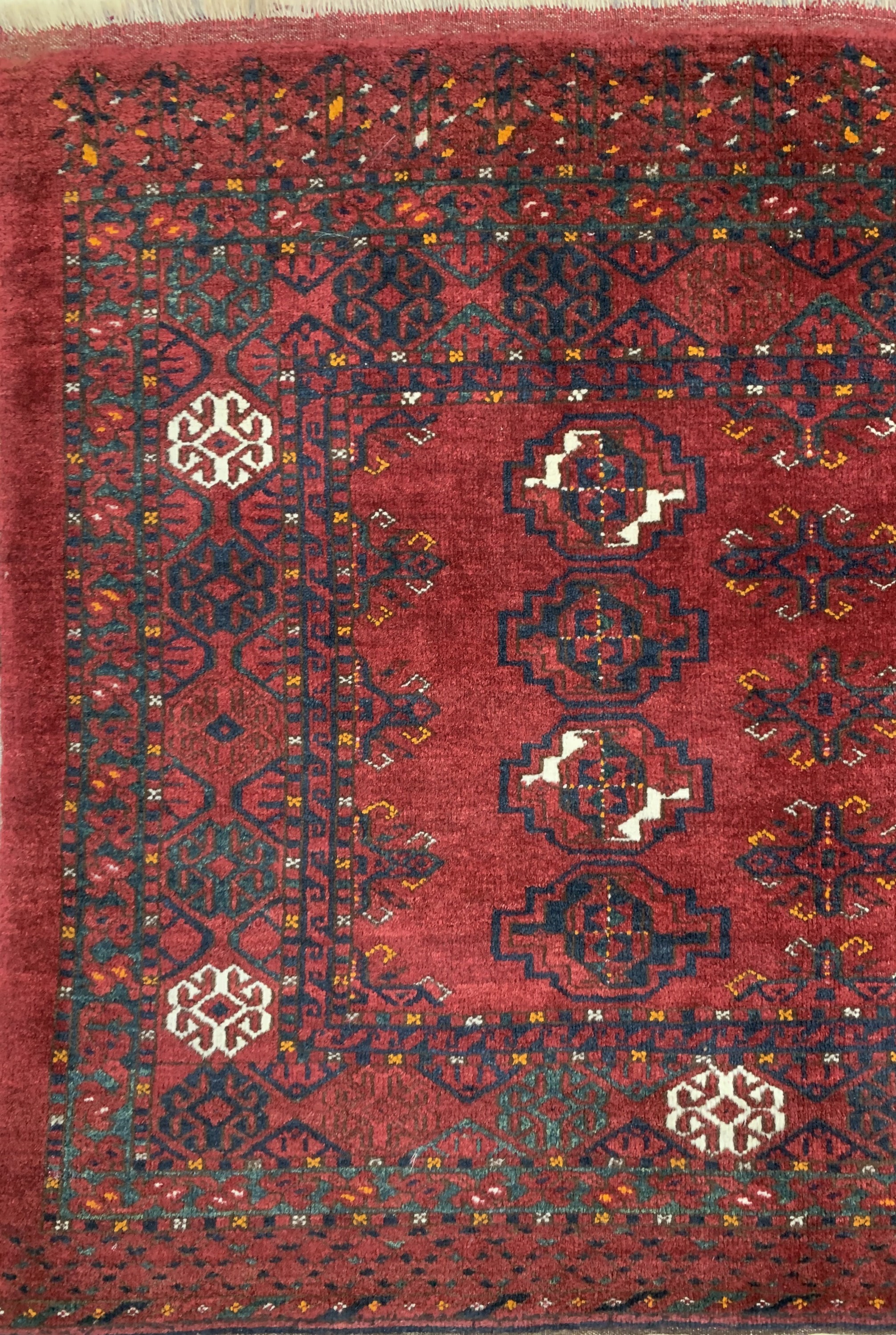 Detail b: Konvolut 2 Djowal, Turkmenistan, um 1900, Wolle auf Wolle, ca. 147 x 94 cm, EHZ: 2-3