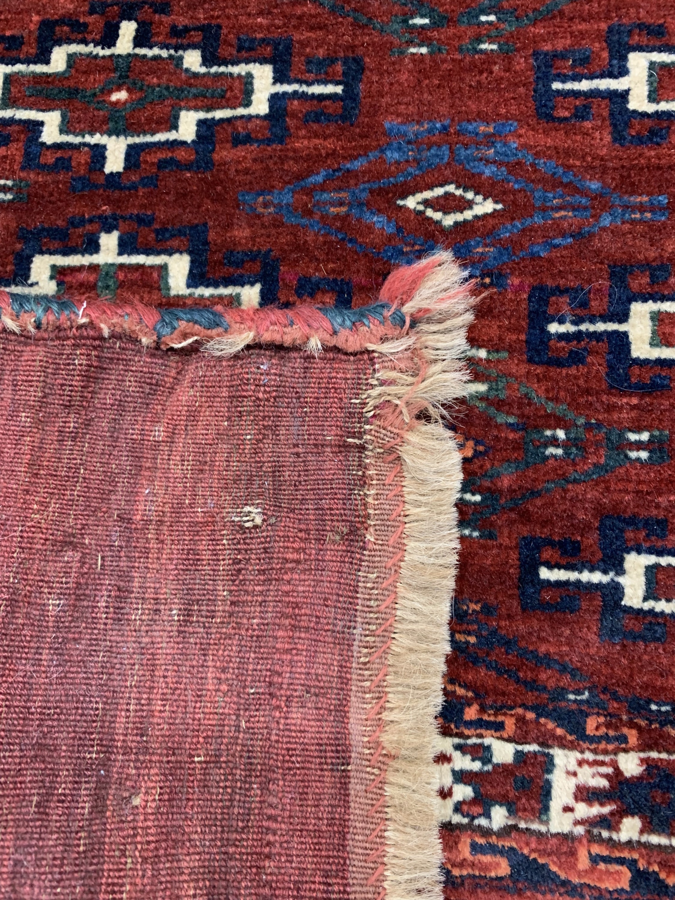Detail f: Konvolut 2 Djowal, Turkmenistan, um 1900, Wolle auf Wolle, ca. 147 x 94 cm, EHZ: 2-3