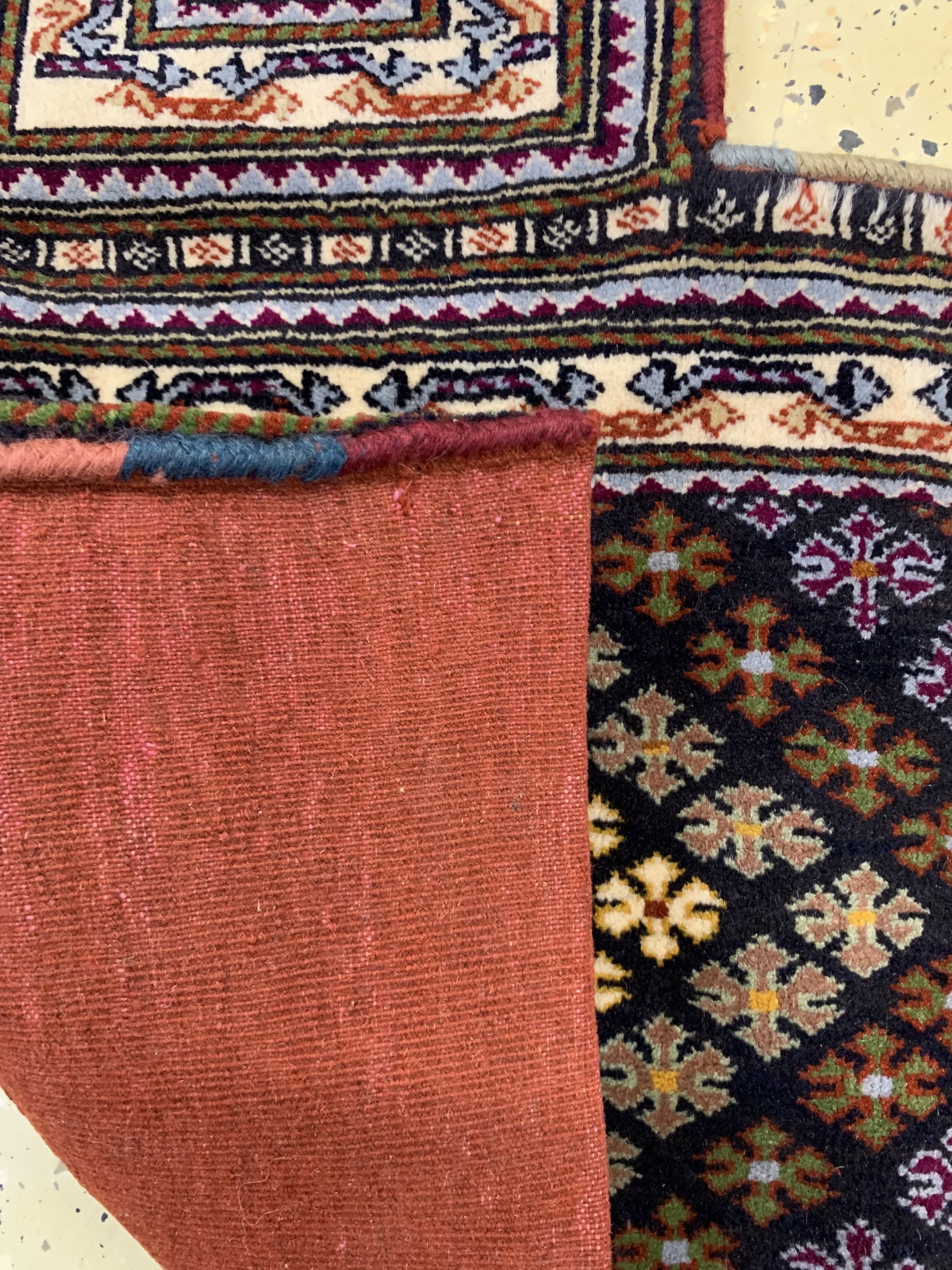 Detail d: Konvolut 3 Salztaschen, Persien, um 1930/1940, Wolle auf Wolle, ca. 65 x 58 cm, EHZ: 2