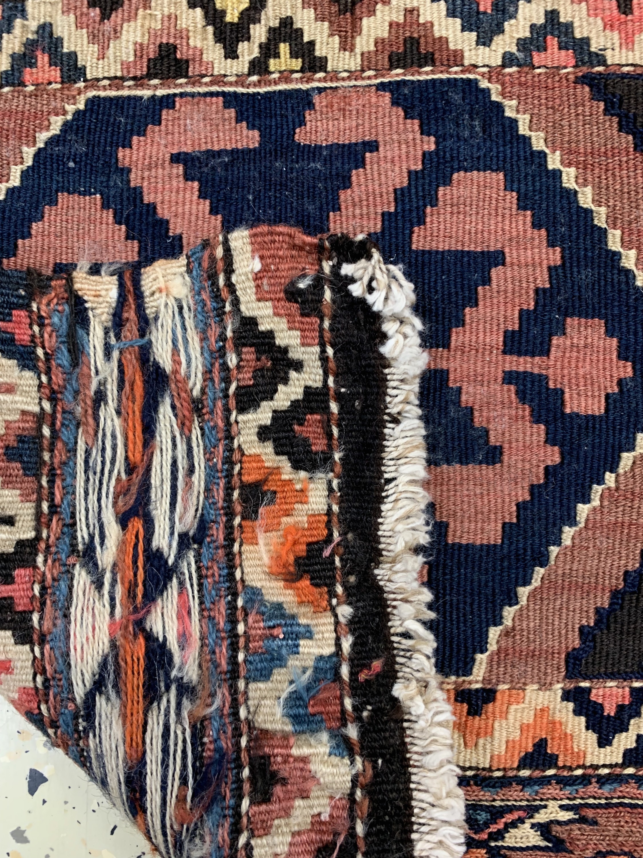 Detail d: Konvolut 4 Taschenfront, Persien & Turkmenistan, um 1930/1940, Wolle auf Wolle, ca. 50 x 45 cm, EHZ: 2-3