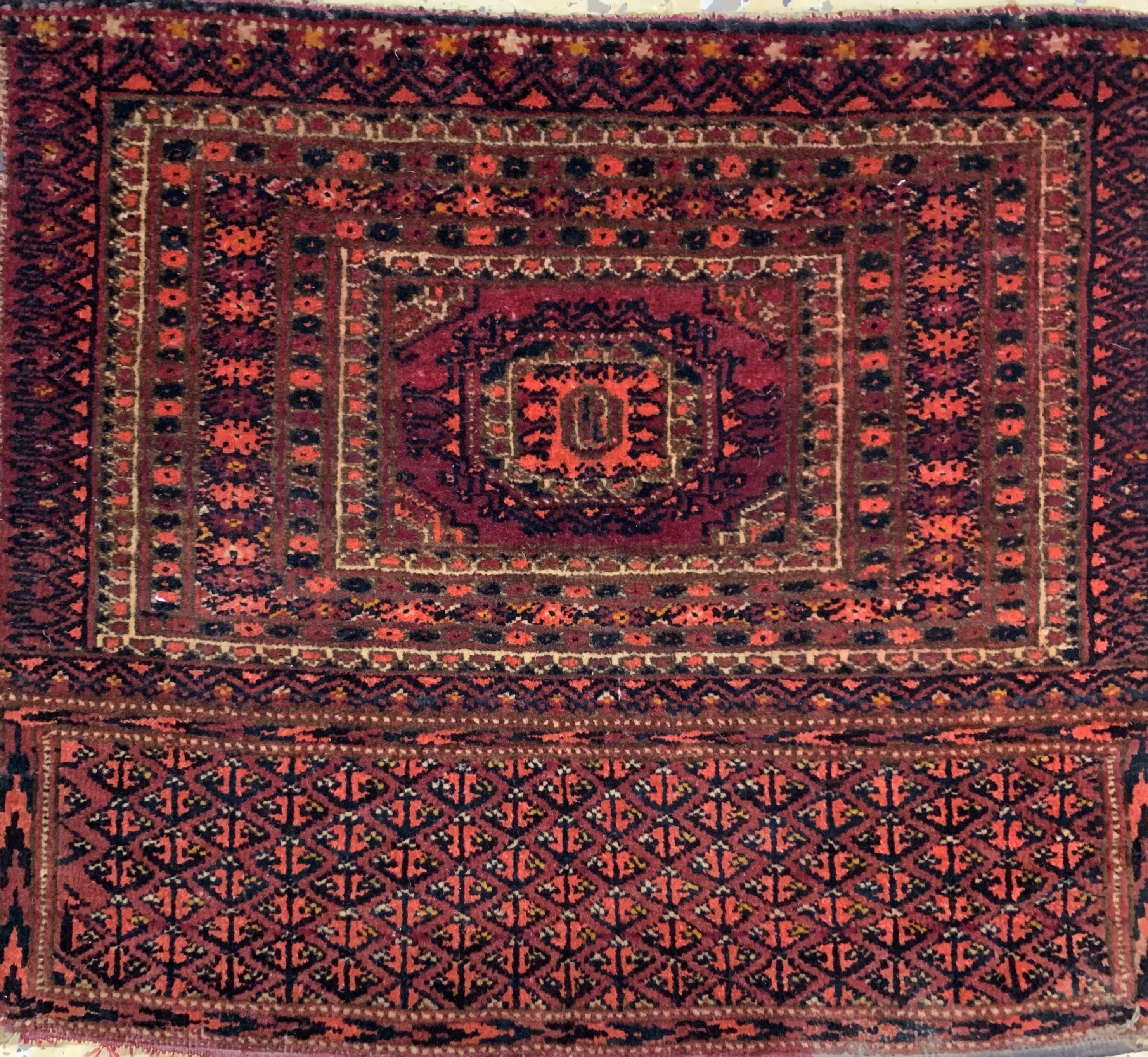 Detail g: Konvolut 4 Taschenfront, Persien & Turkmenistan, um 1930/1940, Wolle auf Wolle, ca. 50 x 45 cm, EHZ: 2-3