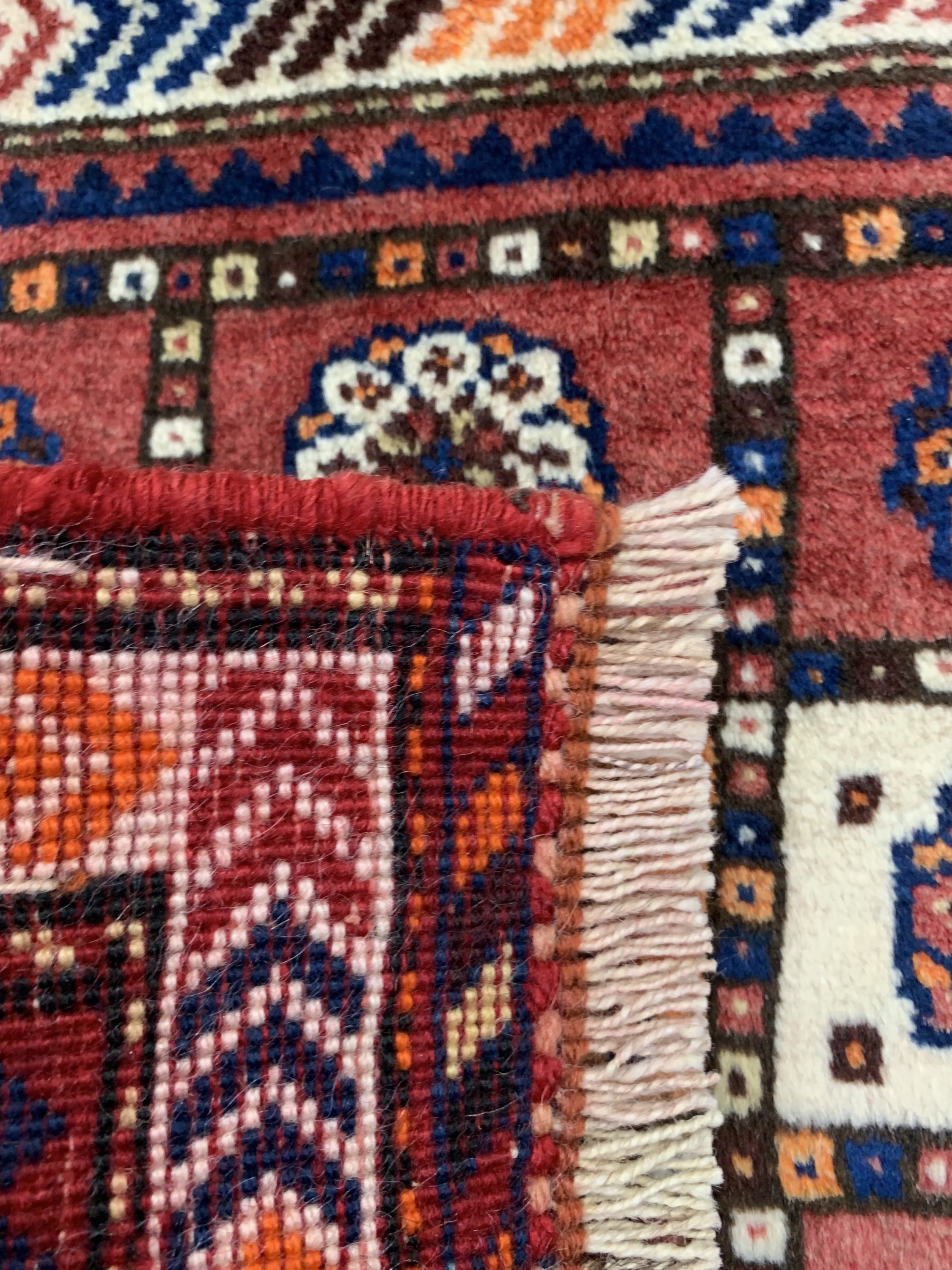 Detail f: Konvolut aus 8 Poschti & Taschenfront, Persien, um 1920/1940, Wolle auf Wolle & Baumwolle, ca. 60 x 55 cm, EHZ: 3