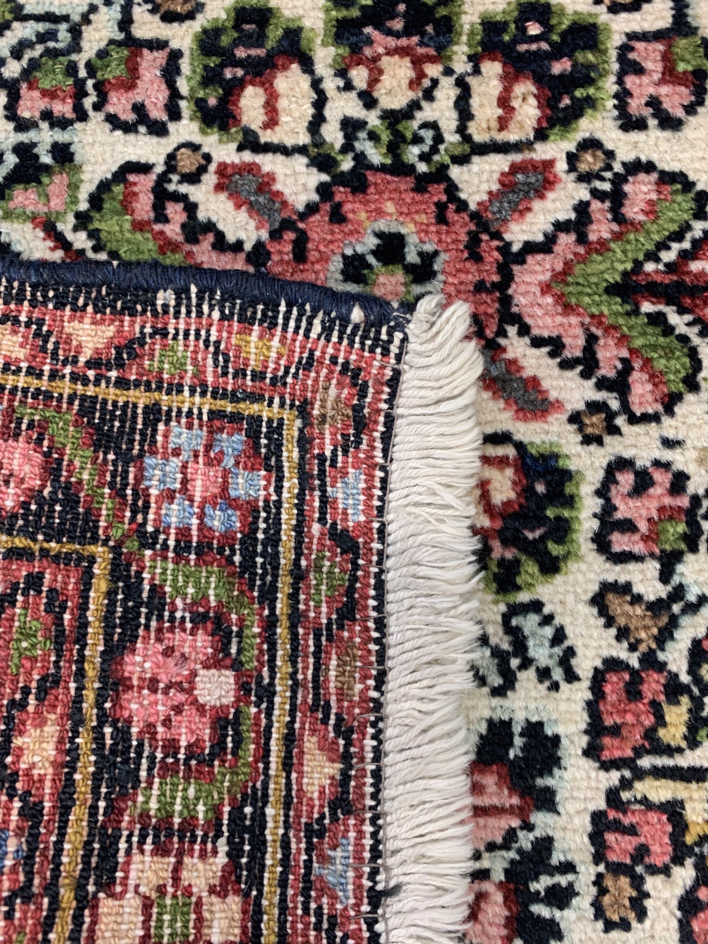 Detail h: Konvolut aus 8 Poschti & Taschenfront, Persien, um 1920/1940, Wolle auf Wolle & Baumwolle, ca. 60 x 55 cm, EHZ: 3