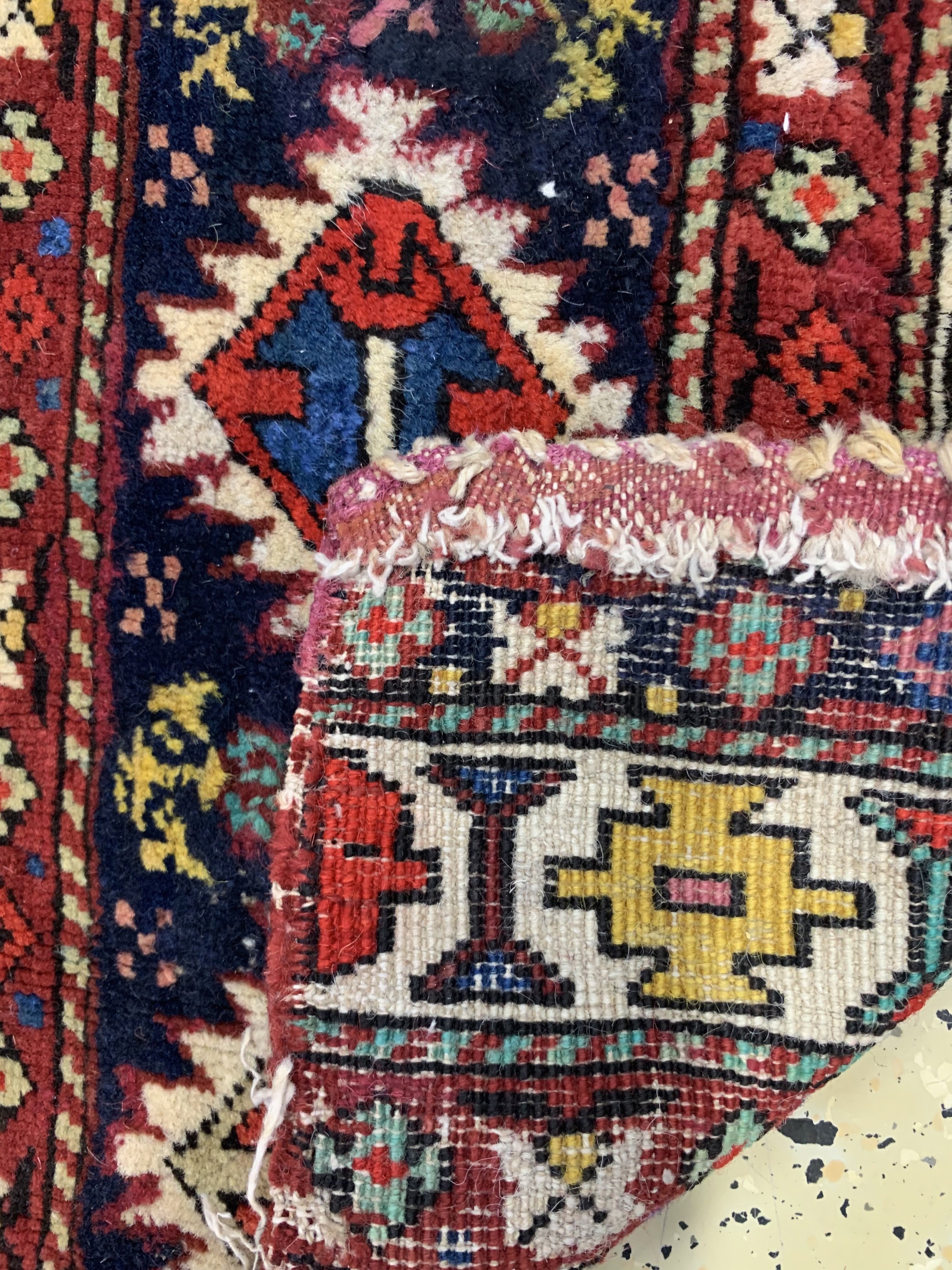 Detail h: 4 Shahsawan Mafraschteile, Persien, um 1900, Wolle auf Wolle, ca. 111 x 62 cm, EHZ: 3-4