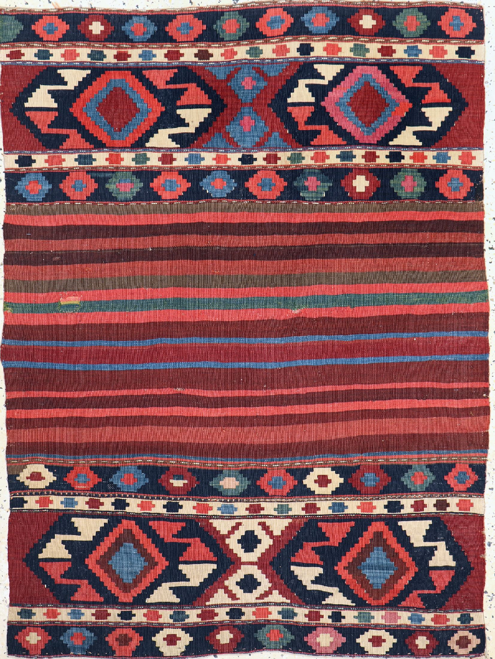 Shahsawan Mafraschteil, Persien, um 1900, Wolle auf Wolle, ca. 137 x 102 cm, EHZ: 2(restauriert)