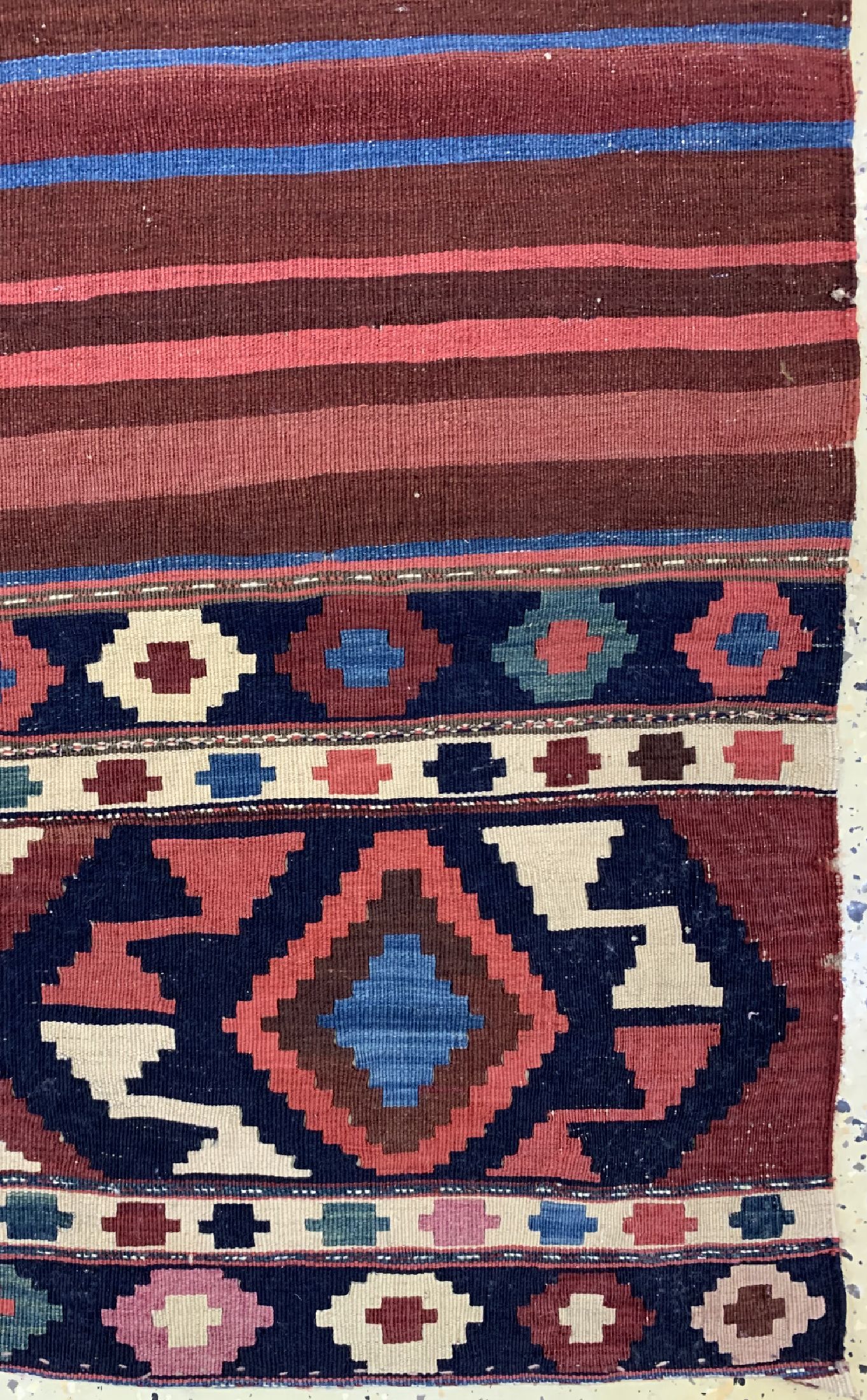 Detail a: Shahsawan Mafraschteil, Persien, um 1900, Wolle auf Wolle, ca. 137 x 102 cm, EHZ: 2(restauriert)