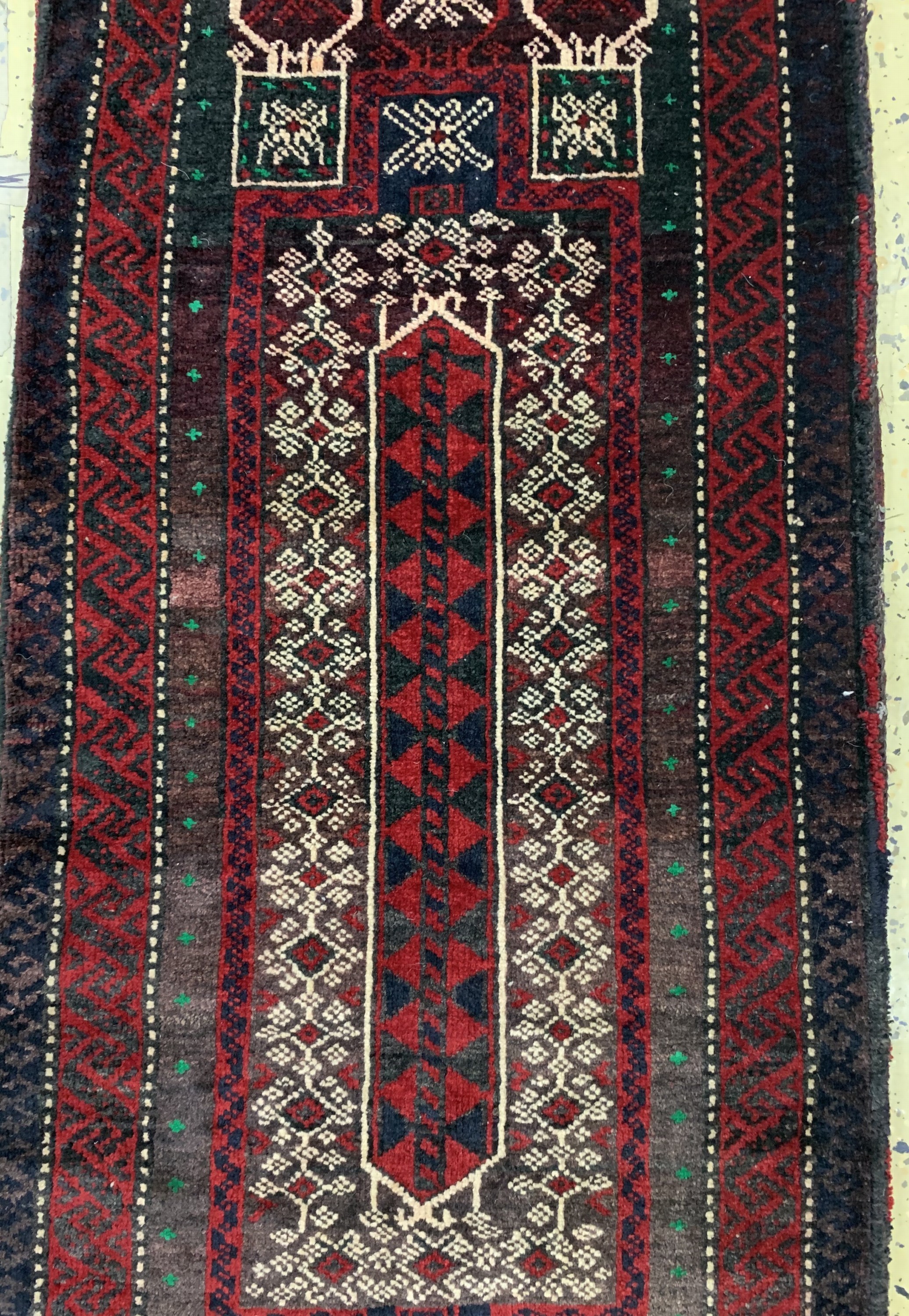 Detail c: 4 Belutsch Taschenfronten, Persien, um 1930/1940, Wolle auf Wolle, ca. 115 x 49 cm, EHZ: 3-4