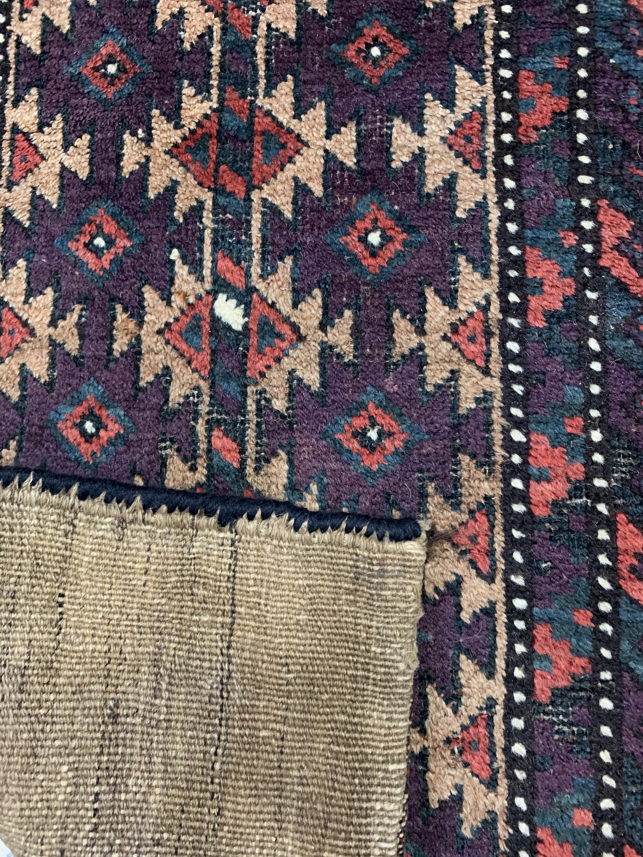Detail f: 4 Belutsch Taschenfronten, Persien, um 1930/1940, Wolle auf Wolle, ca. 115 x 49 cm, EHZ: 3-4