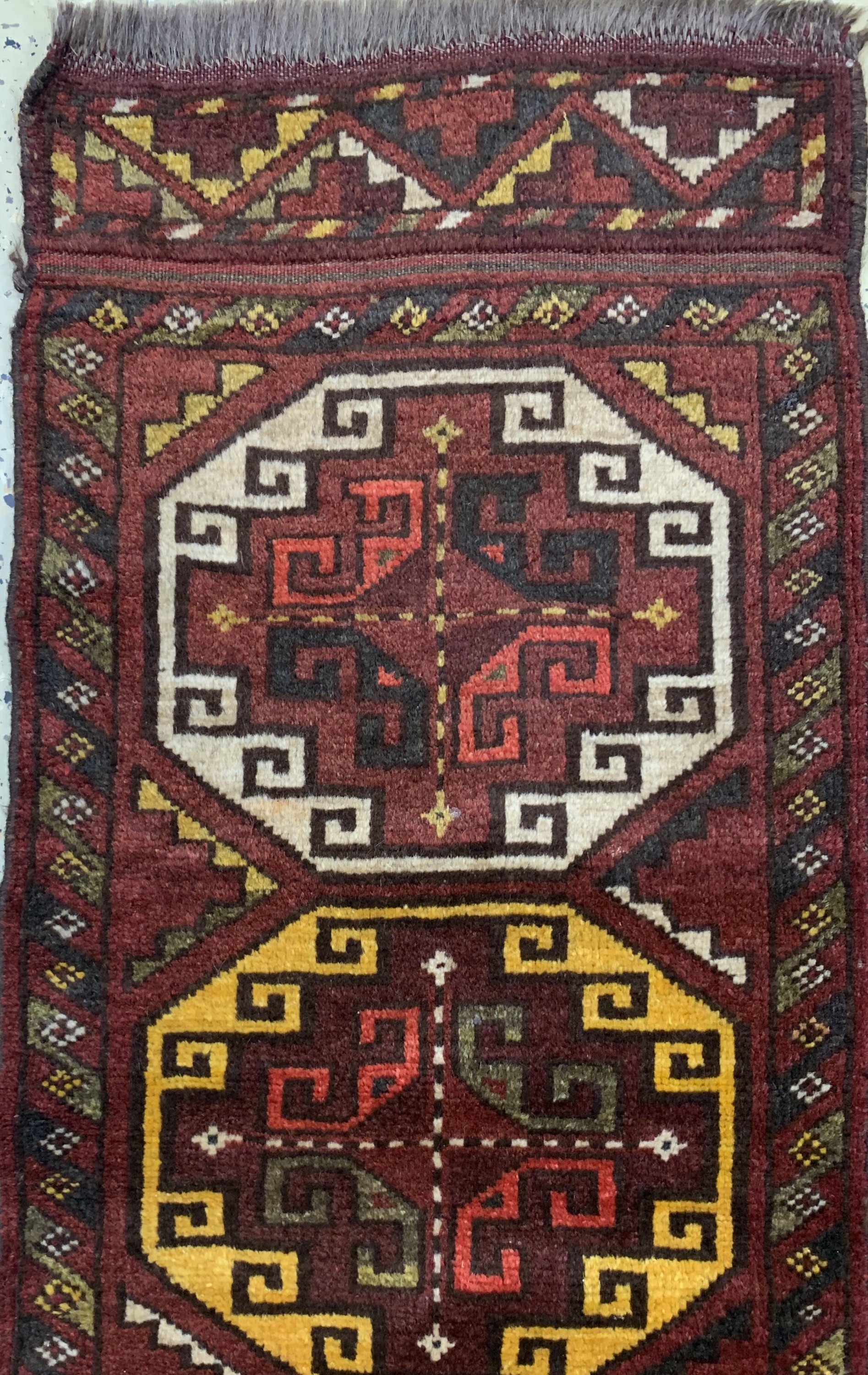 Detail b: 2 lot Ersari Napramatsch antik, Afghanistan, um 1900, Wolle auf Wolle, ca. 127x 42 cm, EHZ: 2-3