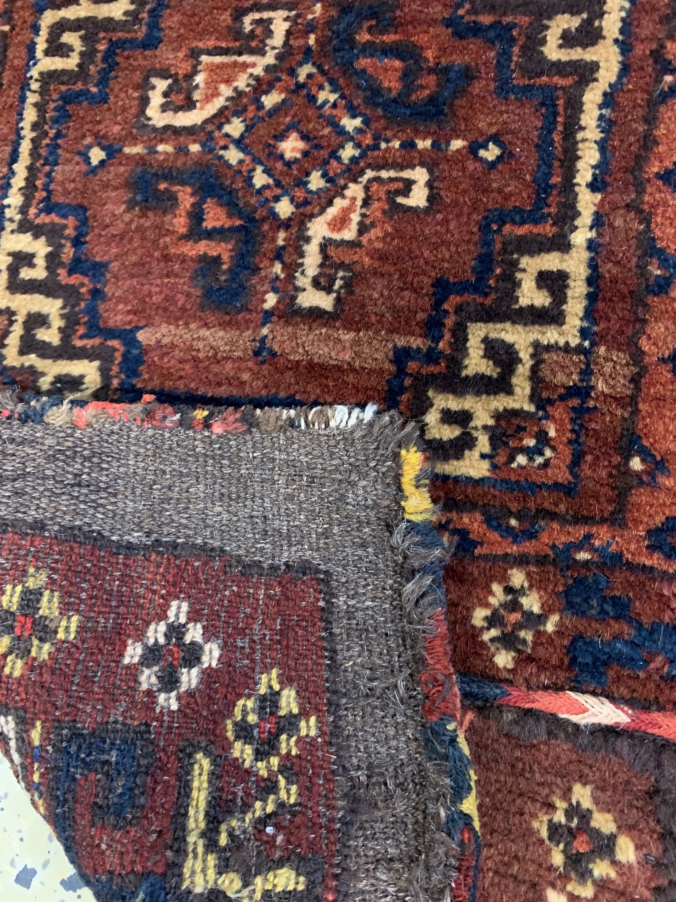 Detail f: 2 lot Ersari Napramatsch antik, Afghanistan, um 1900, Wolle auf Wolle, ca. 127x 42 cm, EHZ: 2-3