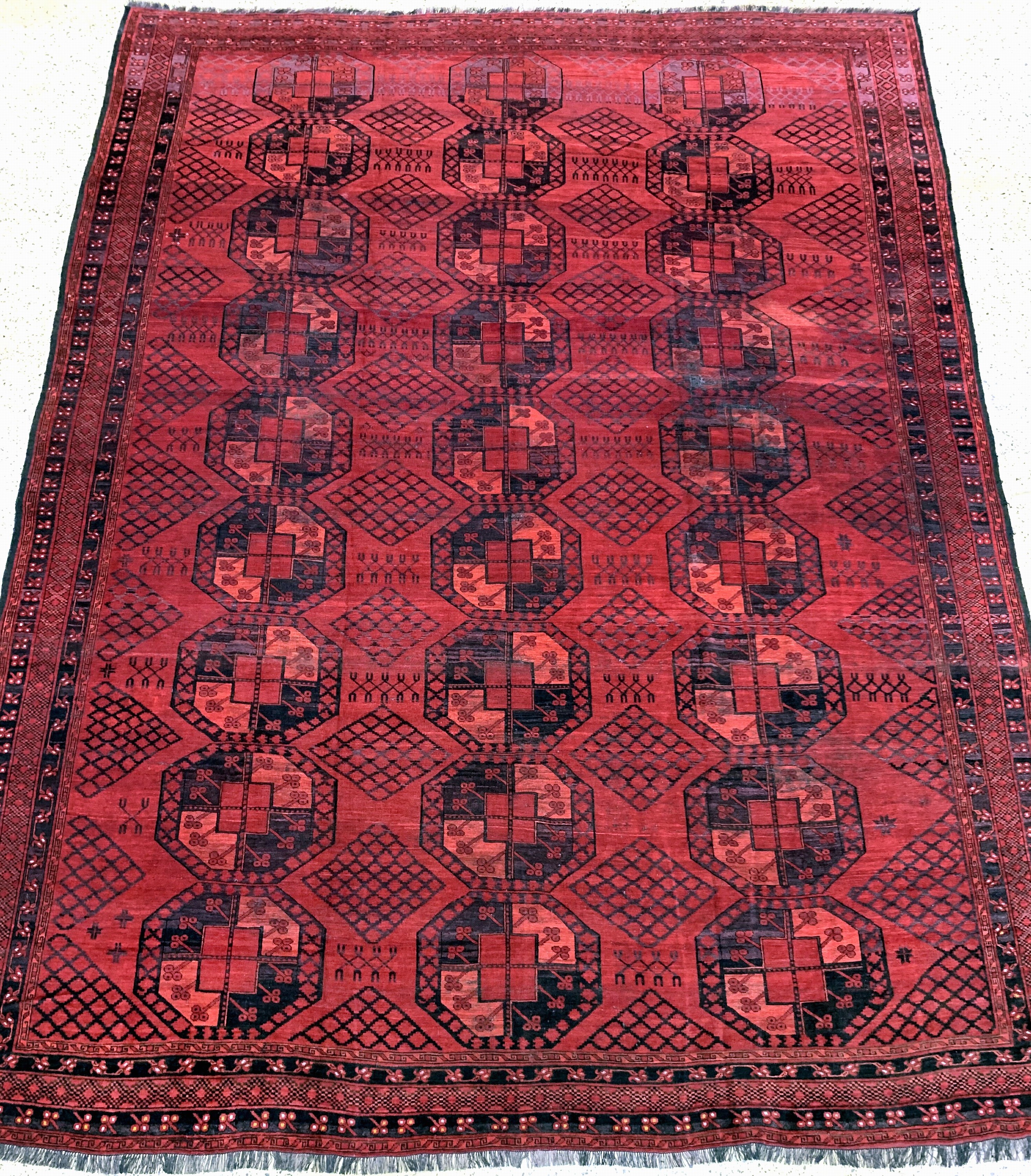 Antiker Ersari, Turkmenistan, um 1900, Wolle auf Wolle, ca. 465 x 358 cm, EHZ: 3