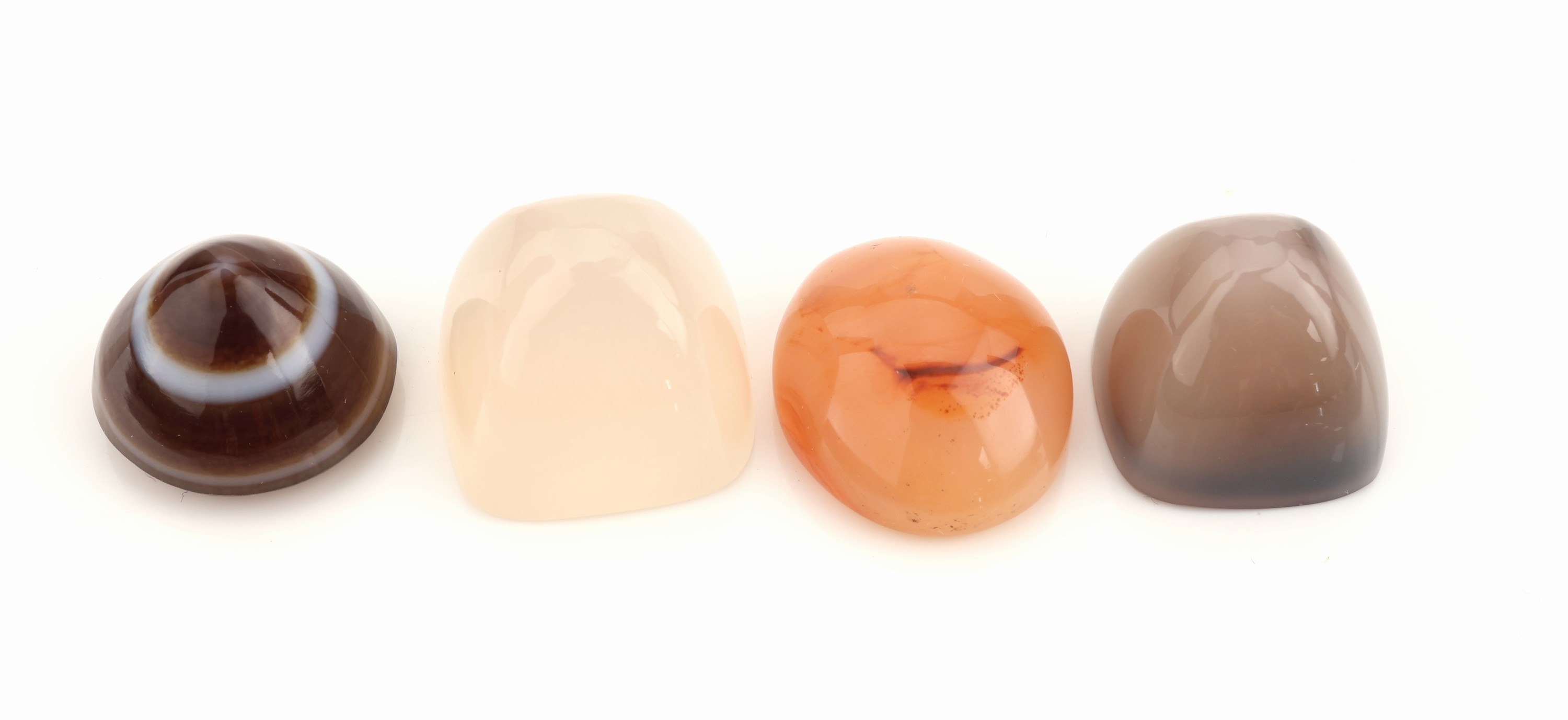 Detail a: Lot lose Achate, ca. 328 ct, versch. Schliffformen, Farben und Größen