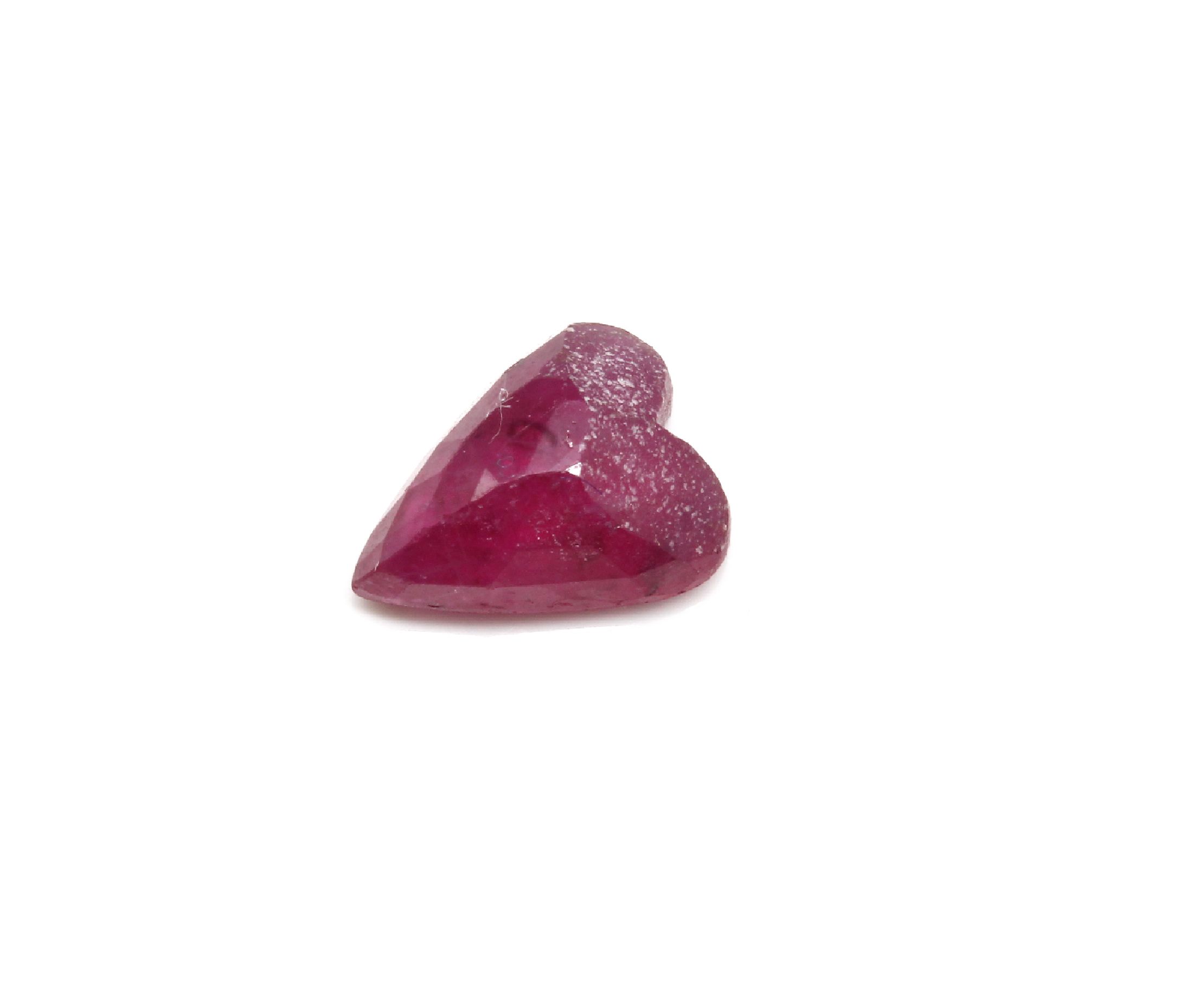 Detail a: Lot 7 lose Rubine: 1 x 1.27 ct, facett. Herz; 1 x 0.87 ct, ovalfacett.; 1 x 1.19 ct, ovalfacett.; 1 x 0.84 ct, ovalfacett.; 1 x 0.63 ct, ...