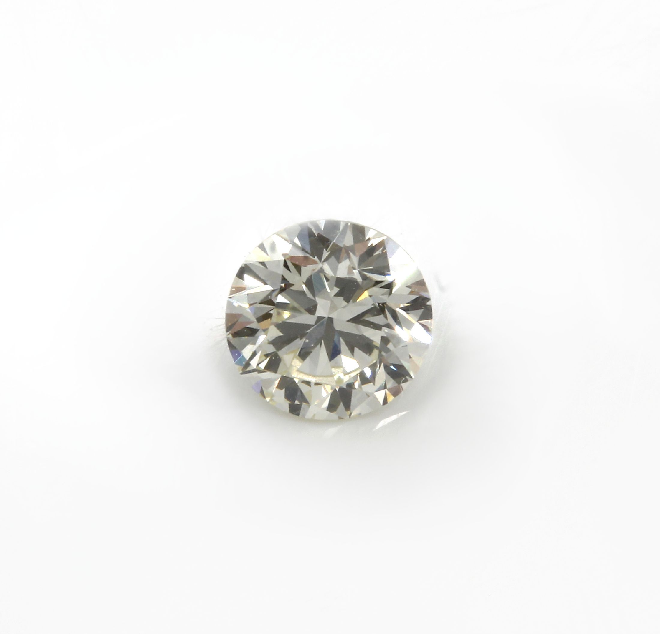 Loser Brillant, 0.54 ct Getönt(O-P)/vvs2, mit GIA-Expertise