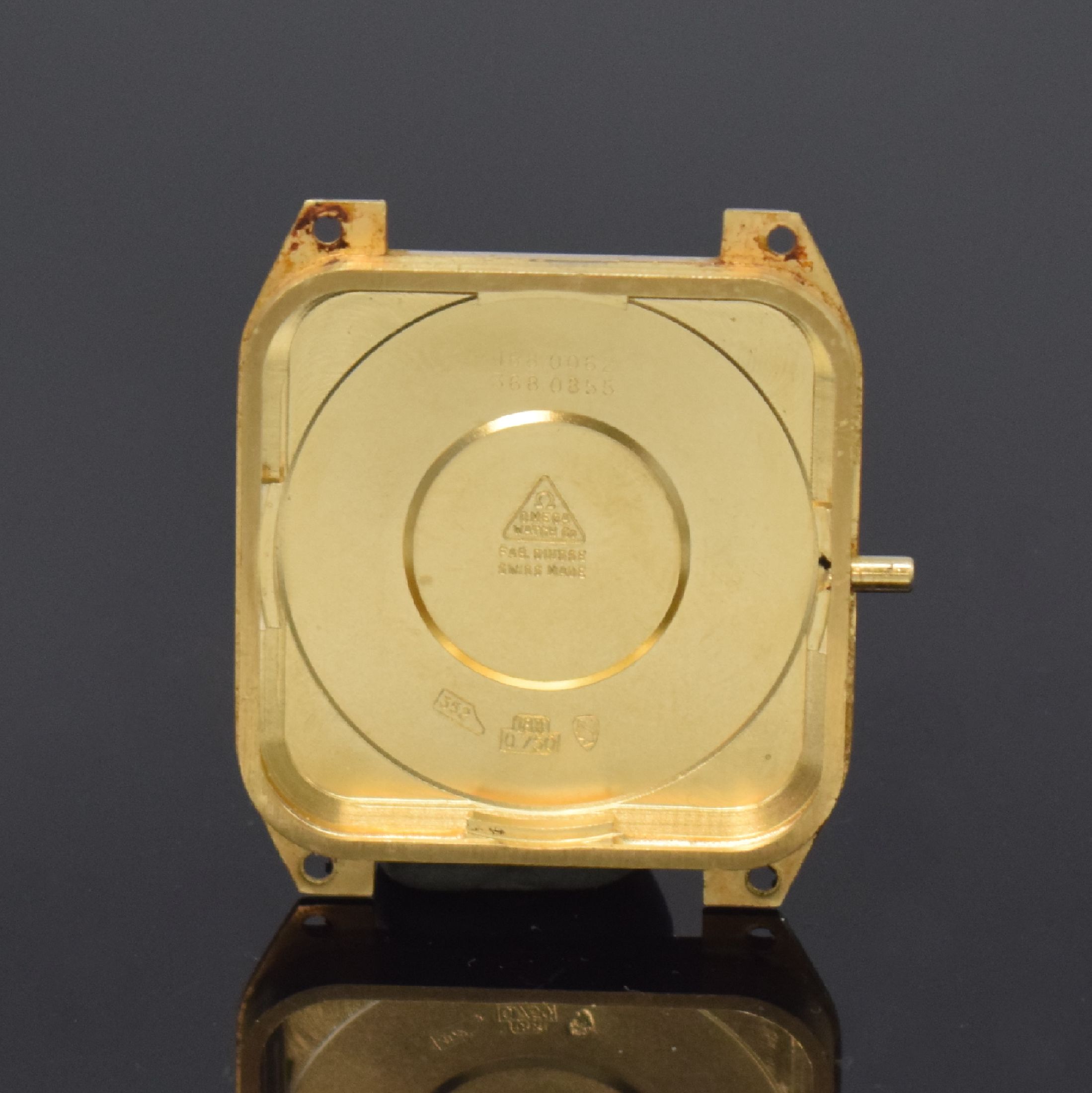 Detail f: OMEGA Constellation Chronometer seltene Herrenarmbanduhr in GG 750/000 Referenz 168.0062, Automatik, Schweiz um 1973, massives, 2-teil. Geh., Boden ...