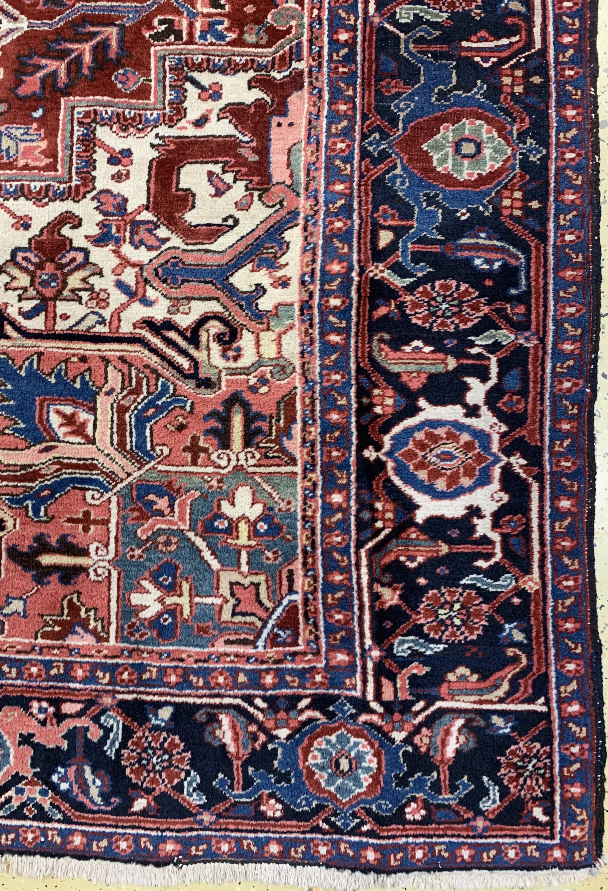 Detail a: Heriz alt, Persien, um 1960, Wolle auf Baumwolle, ca. 353 x 259 cm, EHZ: 2