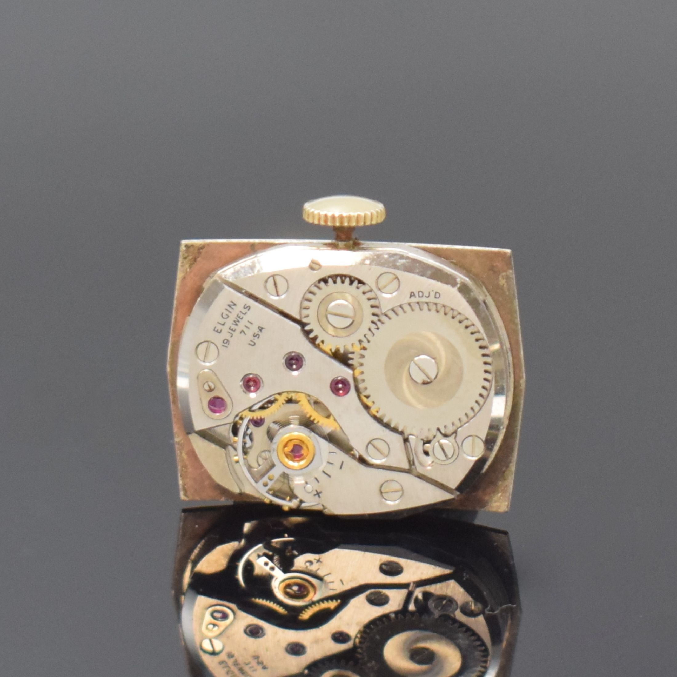 Detail f: ELGIN / GALMOR 3 Armbanduhren, USA um 1930 - 1950, Handaufzug, 1) LORD ELGIN, 2-tlg. 14k gold-filled Geh., Boden aufgedr., silb. Zifferbl. pat., ...