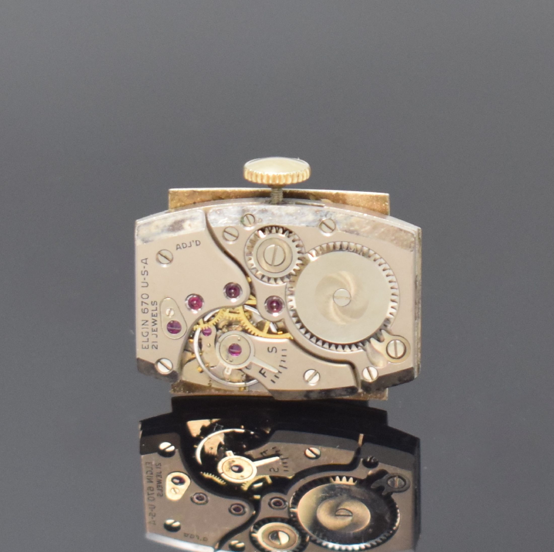 Detail i: ELGIN / GALMOR 3 Armbanduhren, USA um 1930 - 1950, Handaufzug, 1) LORD ELGIN, 2-tlg. 14k gold-filled Geh., Boden aufgedr., silb. Zifferbl. pat., ...