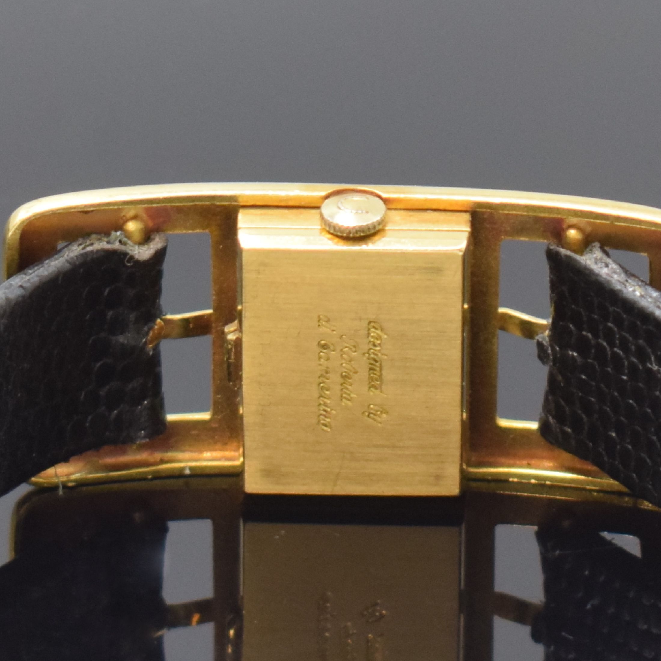 Detail c: UNIVERSAL GENEVE / ROBERTA DI CAMERINO ausgefallene Design-Armbanduhr in GG 750/000, Schweiz um 1965, Handaufzug, Geh. in Form einer doppelten ...