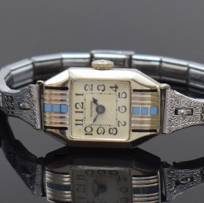 26728008b - WALTHAM 3 rechteckige gold-filled Armbanduhren