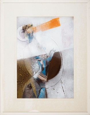 26728240k - Alfred Emmerich, 1928-1999 Mannheim, abstract composition, mixed media on cardboard, 1980s, framed under PP and glass, 93x73 cm; from a private collection, acquired from the artist in the 1980s