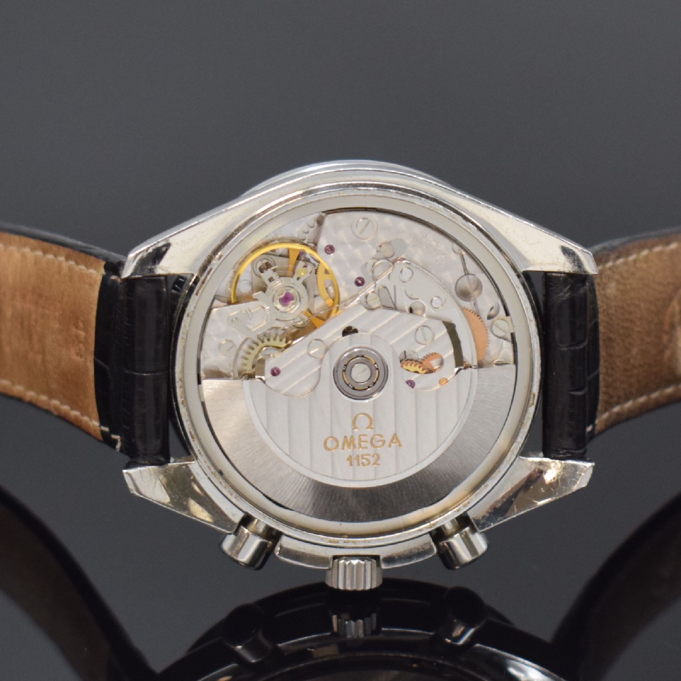 Detail f: OMEGA Speedmaster Herrenarmbanduhr mit Chronograph Referenz 175.0083/375.0083, Schweiz um 2000, Automatik, Edelstahlgeh., Boden mit Seepferdchenlogo ...