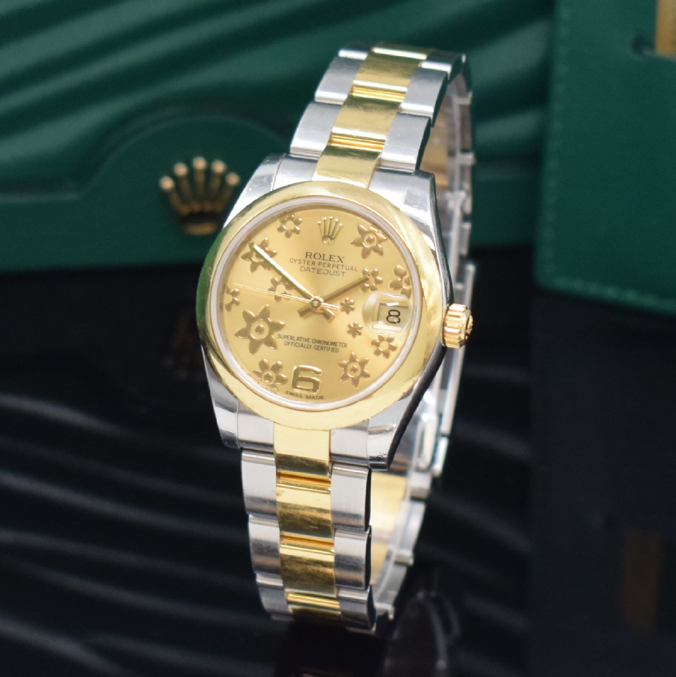 Detail a: ROLEX Armbanduhr Oyster Perpetual Datejust Referenz 178243, Schweiz verk. lt. beil. Pap. 10/2015, Automatik, LC 100, Chronometer der Superlative in ...