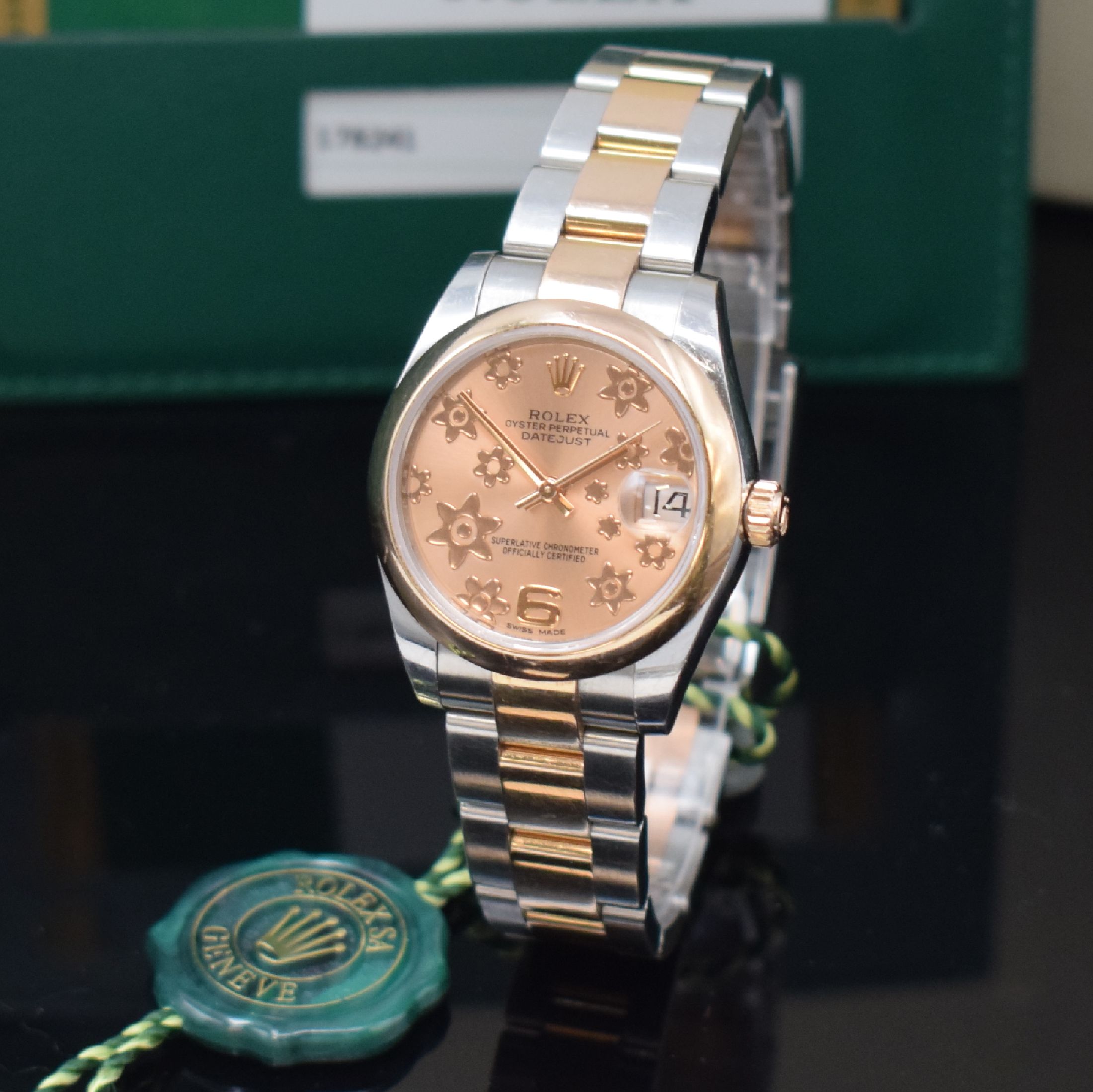 Detail a: ROLEX Armbanduhr Oyster Perpetual Datejust Referenz 178241, Schweiz verk. lt. beil. Pap. 10/2015, Automatik, LC 100, Chronometer der Superlative in ...