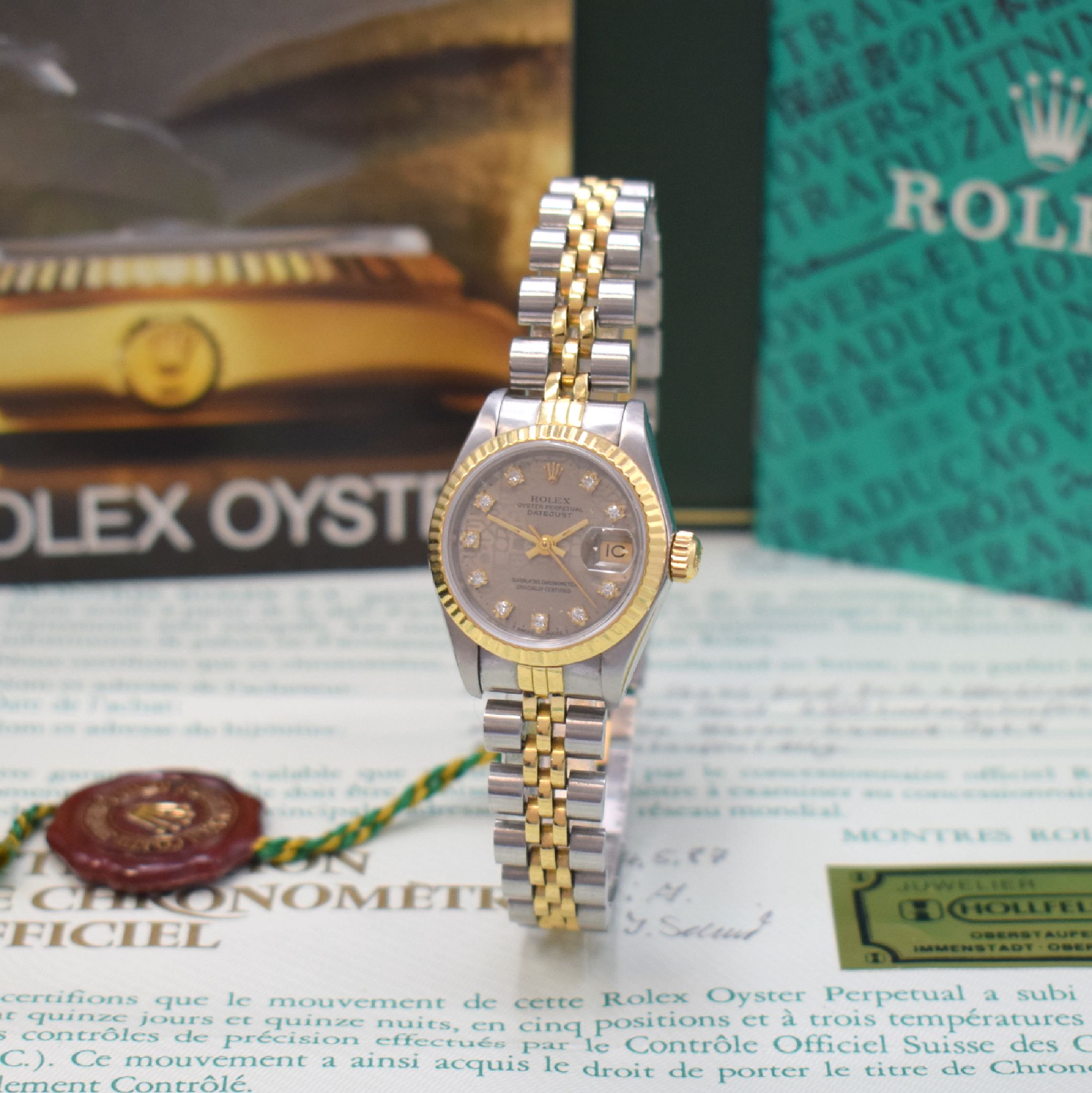 ROLEX Damenarmbanduhr Oyster Perpetual Datejust Referenz 69173, Automatik, LC 100, Chronometer der Superlative in Edelstahl/Gold kombiniert inkl. ...