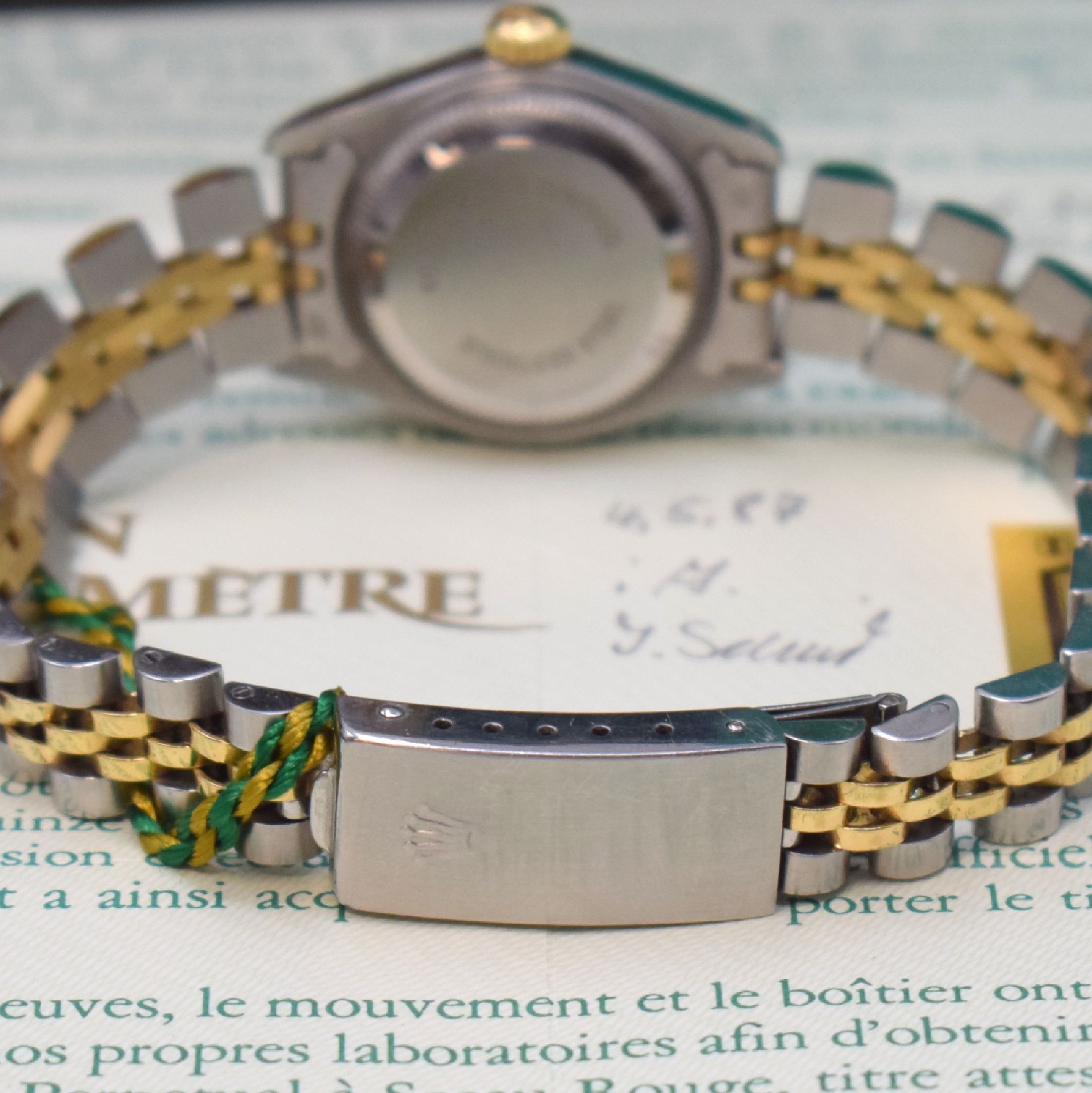 Detail b: ROLEX Damenarmbanduhr Oyster Perpetual Datejust Referenz 69173, Automatik, LC 100, Chronometer der Superlative in Edelstahl/Gold kombiniert inkl. ...