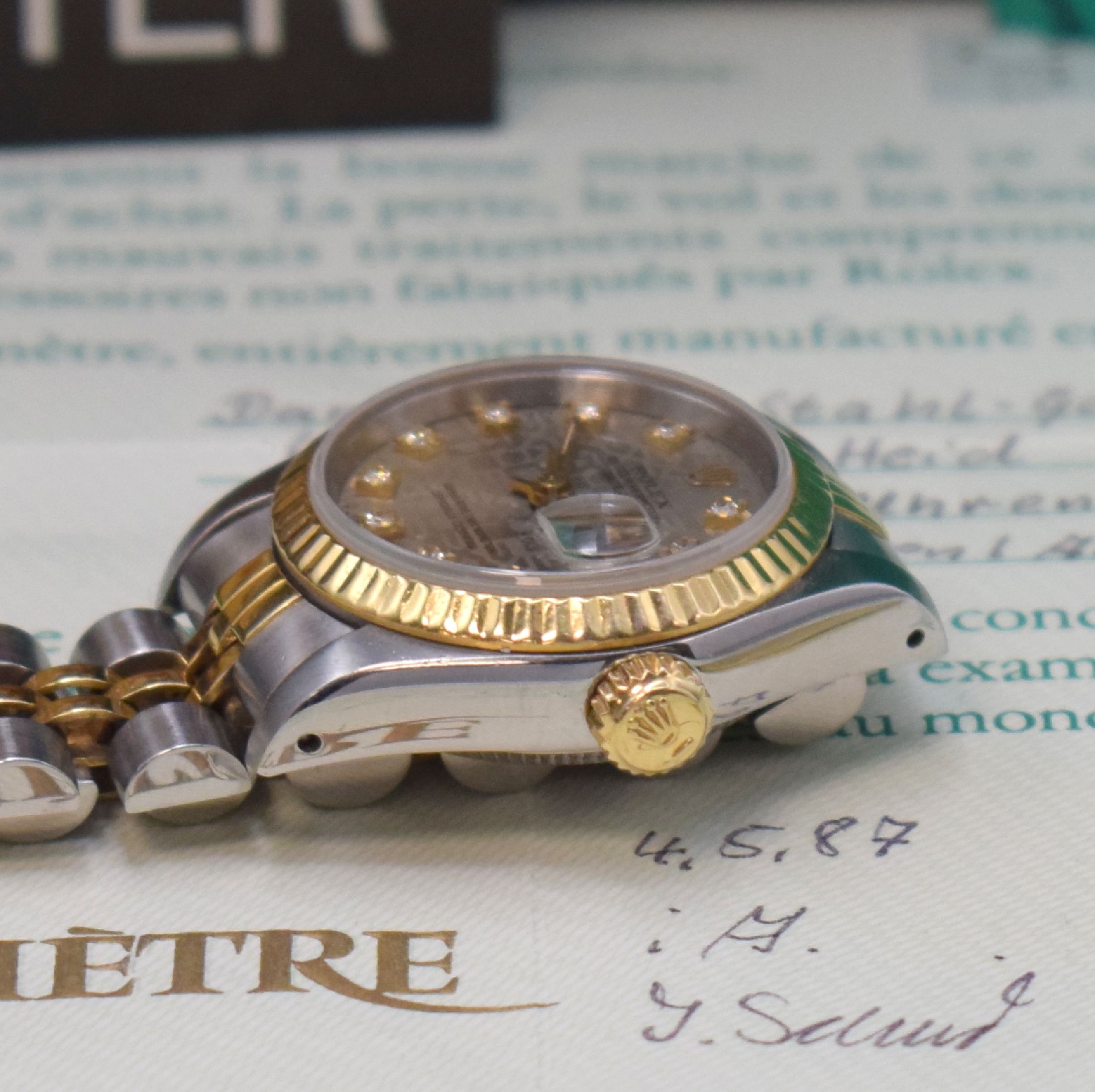 Detail c: ROLEX Damenarmbanduhr Oyster Perpetual Datejust Referenz 69173, Automatik, LC 100, Chronometer der Superlative in Edelstahl/Gold kombiniert inkl. ...