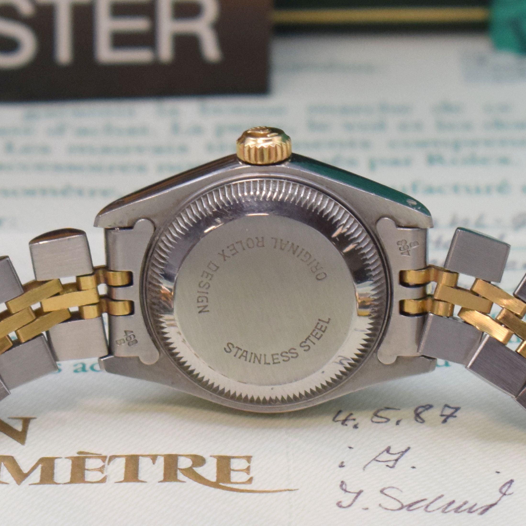 Detail d: ROLEX Damenarmbanduhr Oyster Perpetual Datejust Referenz 69173, Automatik, LC 100, Chronometer der Superlative in Edelstahl/Gold kombiniert inkl. ...