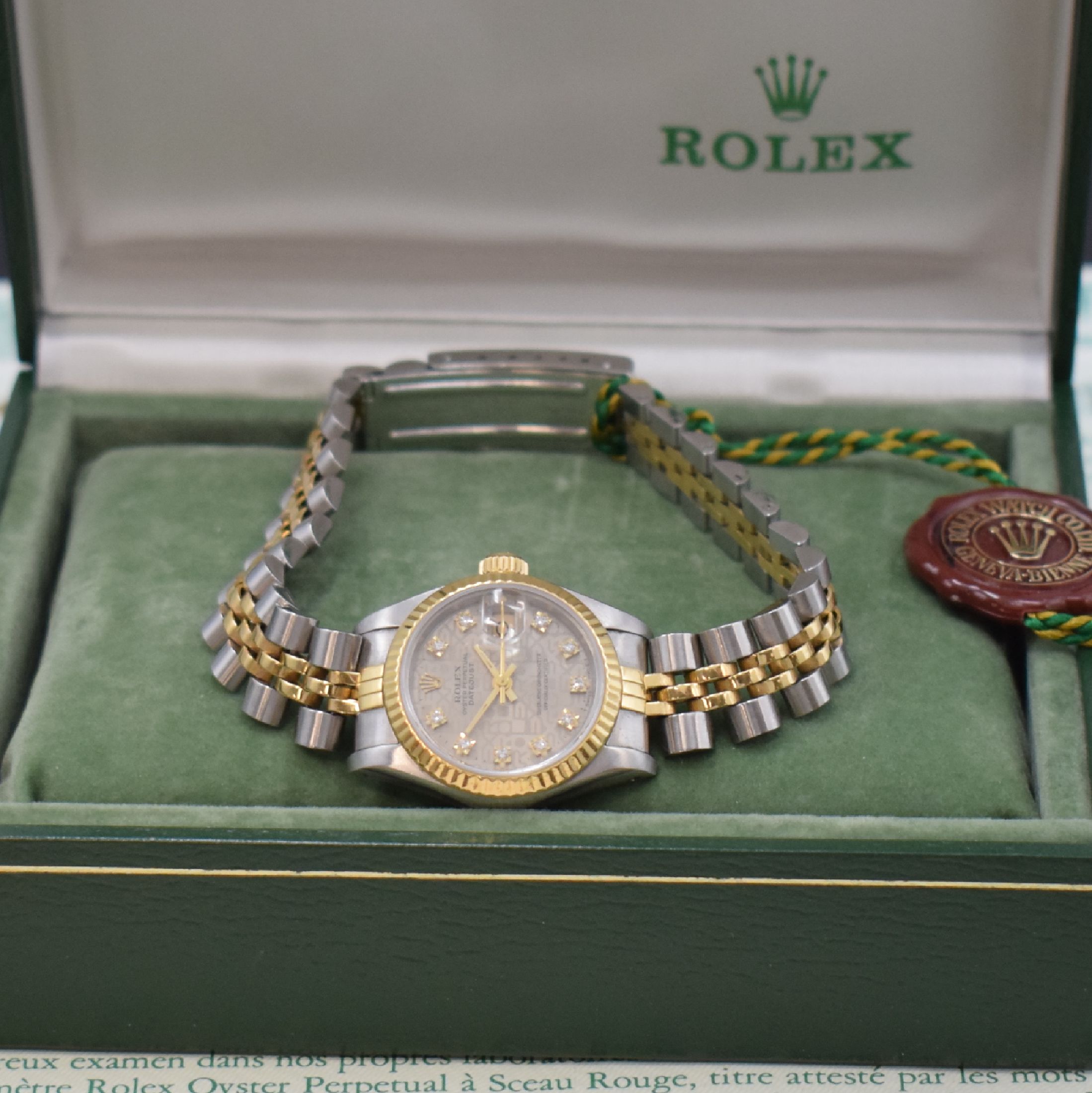 Detail e: ROLEX Damenarmbanduhr Oyster Perpetual Datejust Referenz 69173, Automatik, LC 100, Chronometer der Superlative in Edelstahl/Gold kombiniert inkl. ...