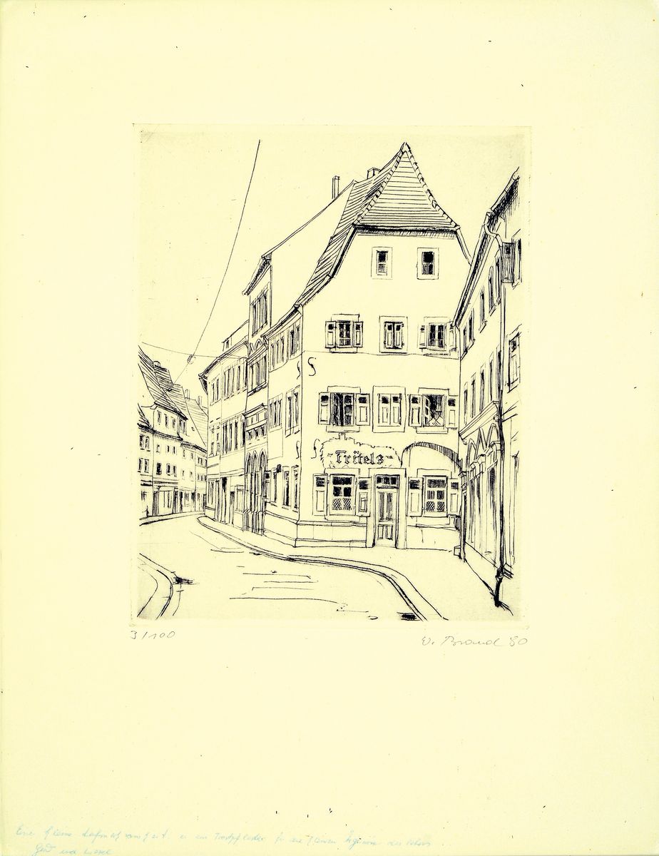 Werner Brand, 1933 Löbau-2021 Hochstadt, 4 Radierungen, "Rheinniederung" 1979, E.A., 24x29 cm; "Dezember" 1980, E.A., 35x29 cm; ...