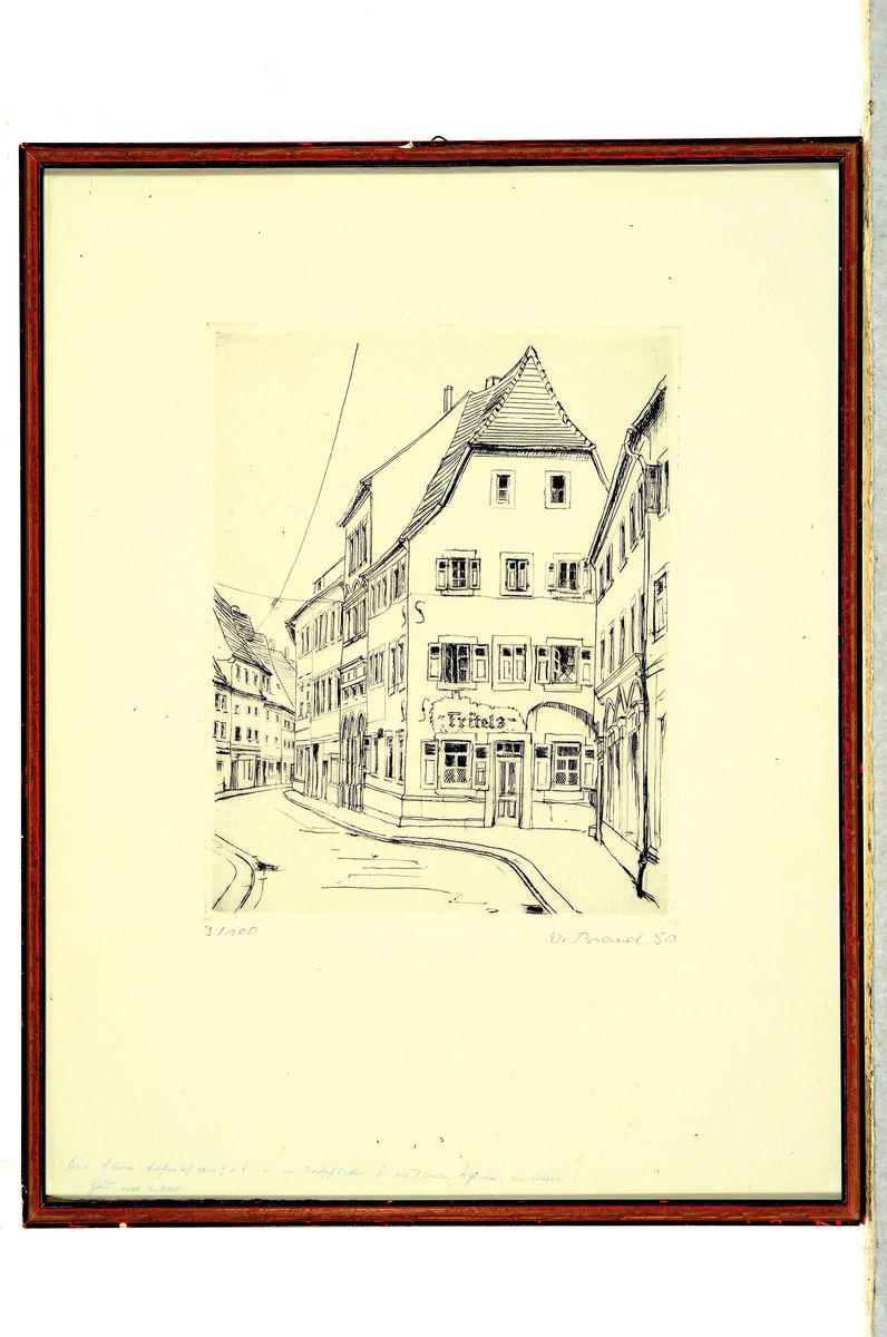Detail n: Werner Brand, 1933 Löbau-2021 Hochstadt, 4 Radierungen, "Rheinniederung" 1979, E.A., 24x29 cm; "Dezember" 1980, E.A., 35x29 cm; ...