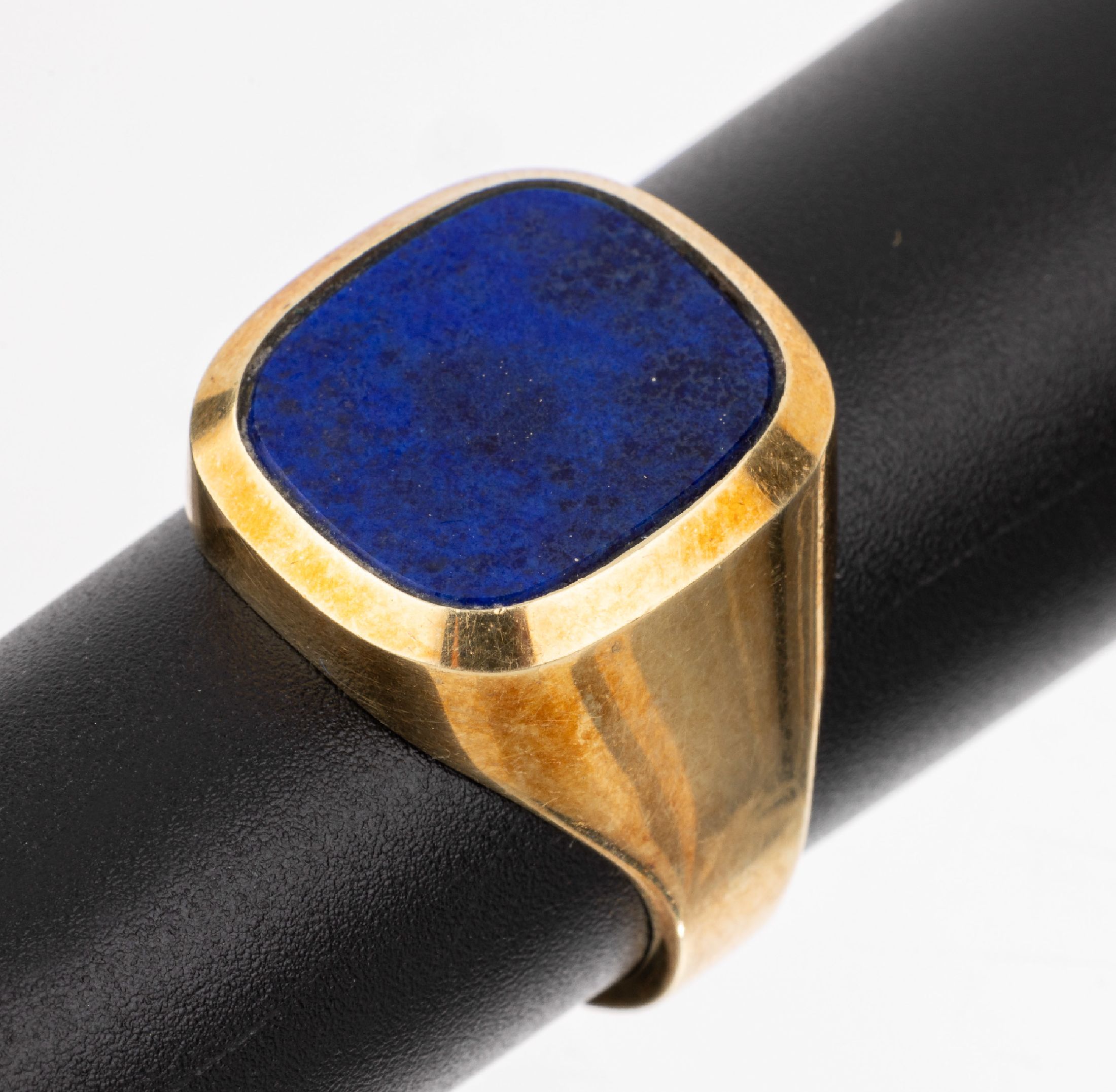 14 kt Gold Lapislazuli-Ring, GG 585/000, freie Lapislazuli-Platte, RW 63, ca. 11.5 g