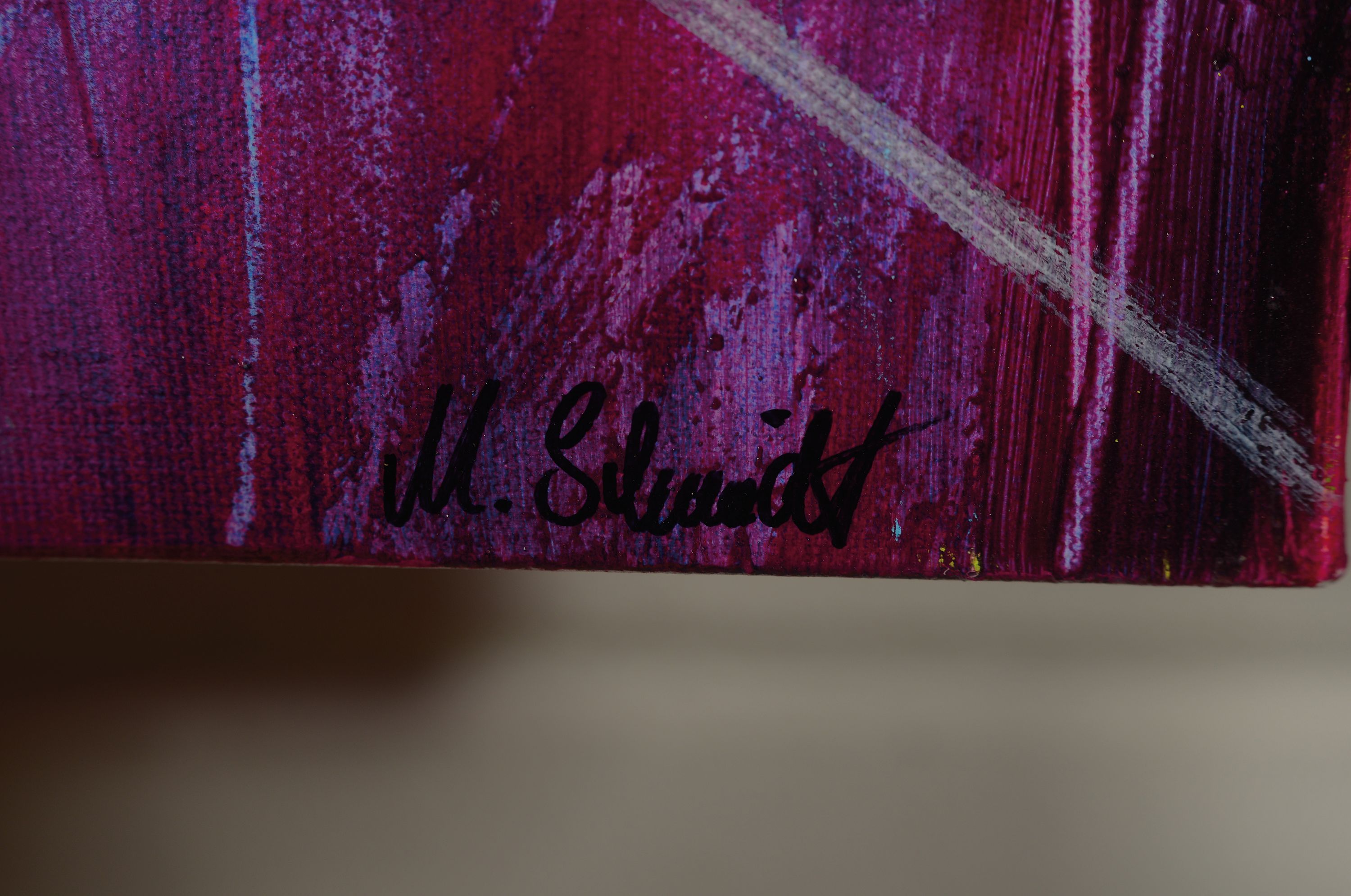 Detail a: Marion Schmidt, geb. 1963 Eschwege, Acryl/Lwd, sign., ca. 100x100 cm