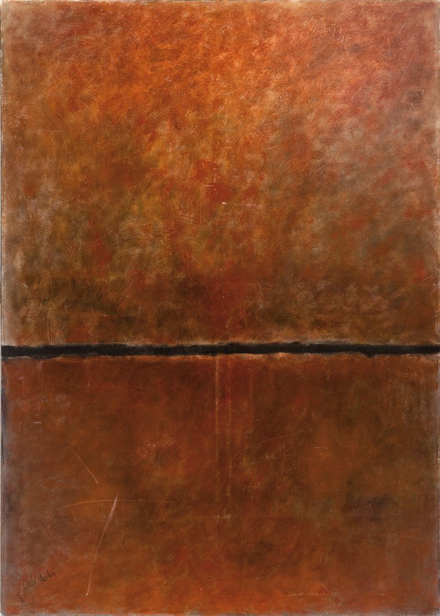 Gaston Galé, geb. 1978, zeitgen. belgischer Künstler, 2 Arbeiten: Kompositionen in Braun, 1x Acryl auf Platte, li. u. sign., ca. 120x 60cm; 1x ...
