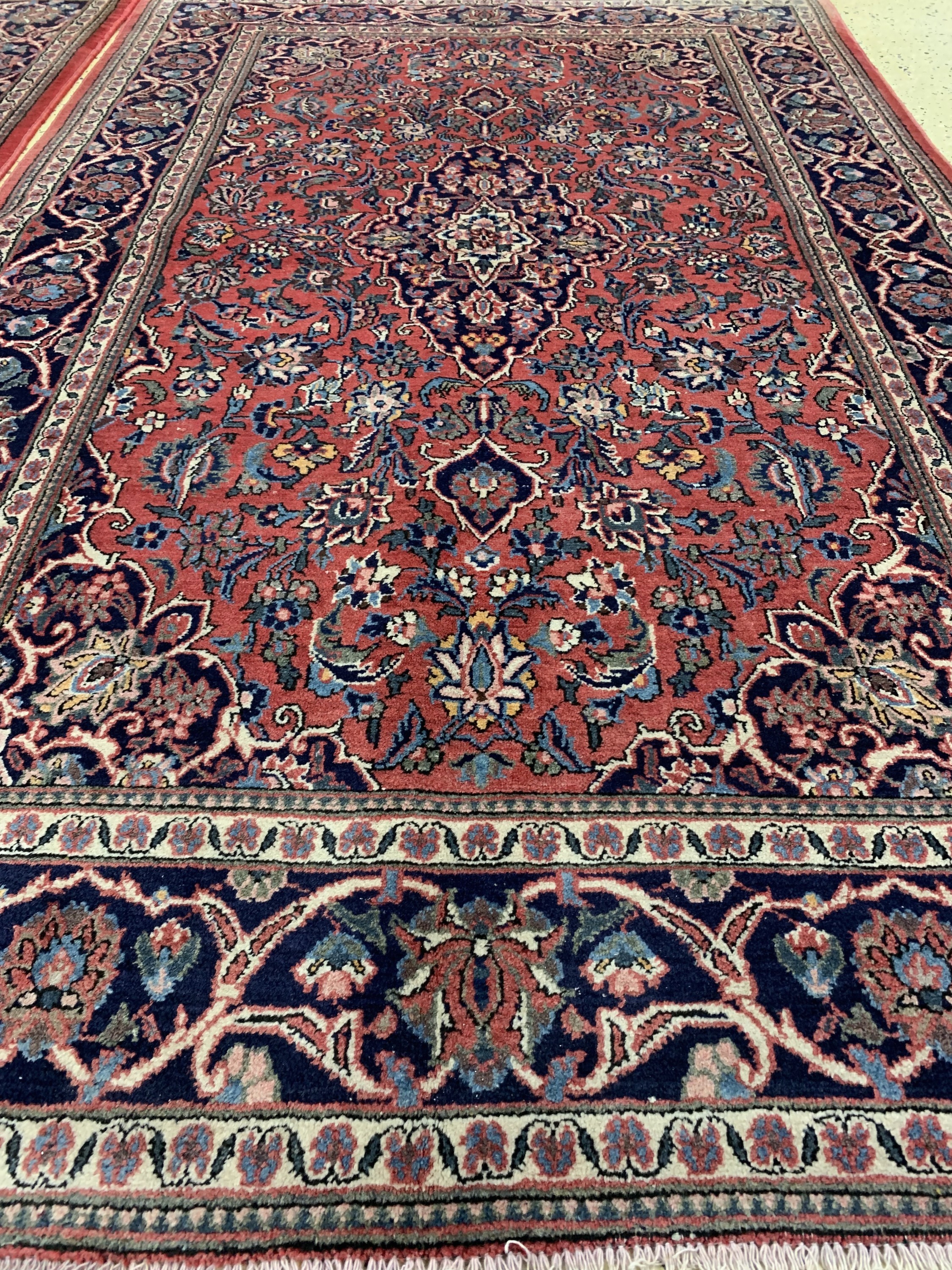 Detail e: 1 paar Keschan alt, Persien, ca. 60 Jahre, Wolle auf Baumwolle, ca. 210 x 132 cm, EHZ: 2