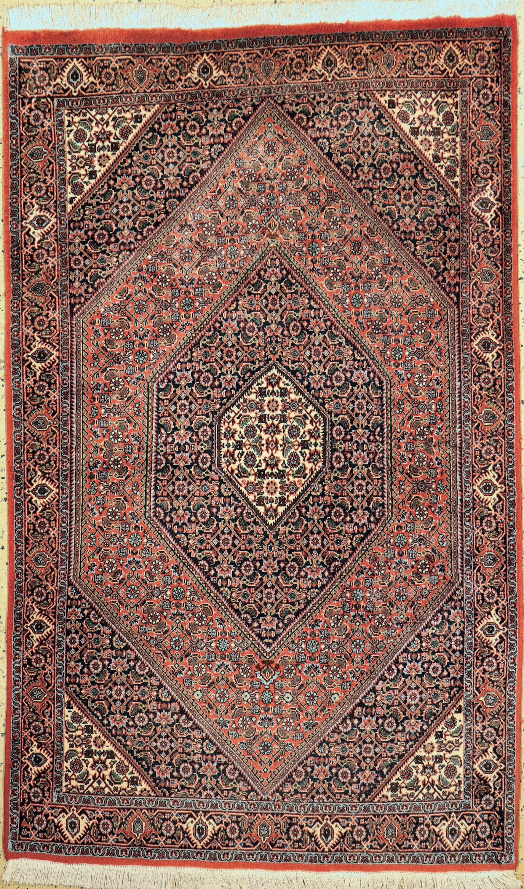 Bidjar Kork fein, Persien, ca. 40 Jahre, Korkwolle auf Baumwolle, ca. 185 x 113 cm, gereinigt, EHZ: 1-2