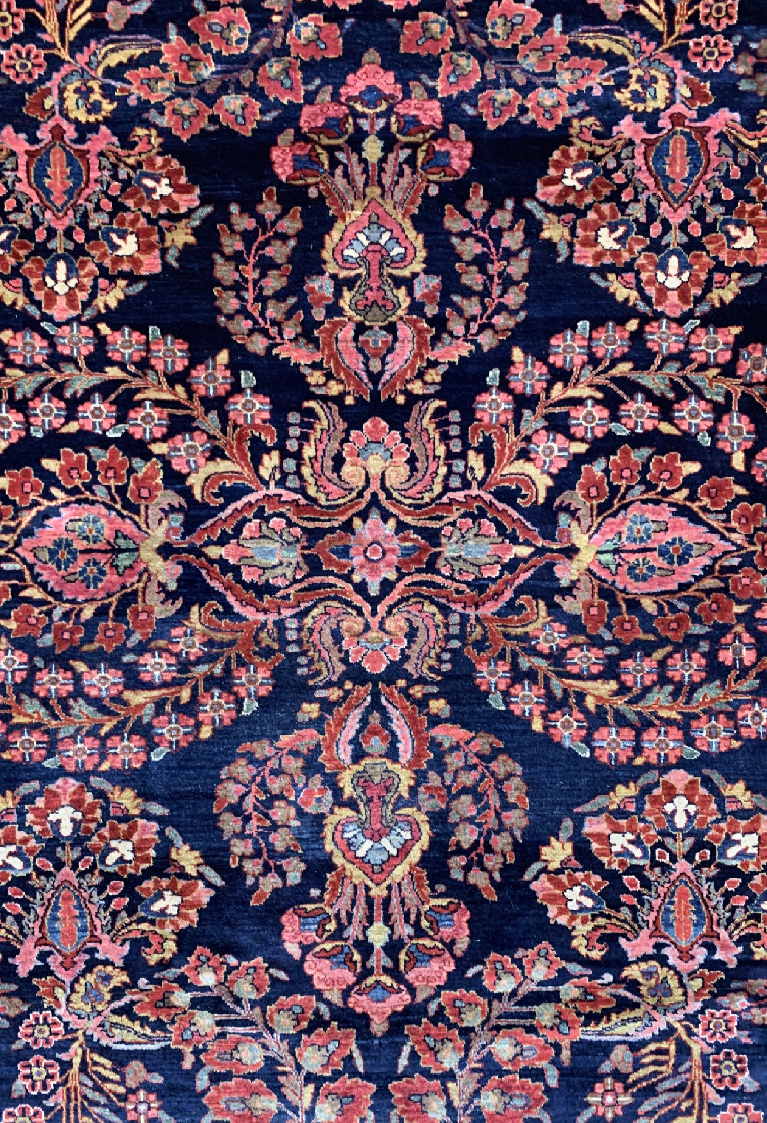 Detail c: Sarogh "Mohajeran"antik, Persien, um 1900, Korkwolle auf Baumwolle, ca. 362 x 275 cm, EHZ: 2