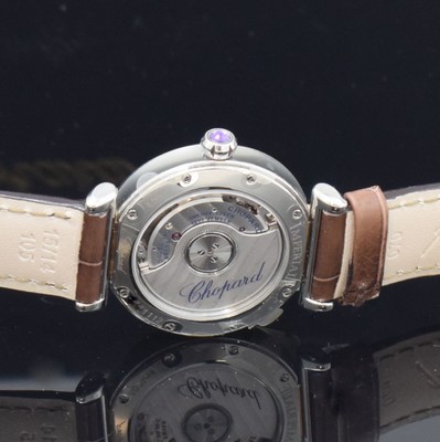 26731158d - CHOPARD nearly mint ladies wristwatch Imperiale reference 388563-6013, self winding, stainless steel/pink gold combined including original leather strap with original buckle, on both sides glazed, back with 8 screws, mother of pearl dial with 10 diamond indices, display of hours, minutes & sweep seconds, diameter approx. 29 mm, original box & papers, condition 1-2