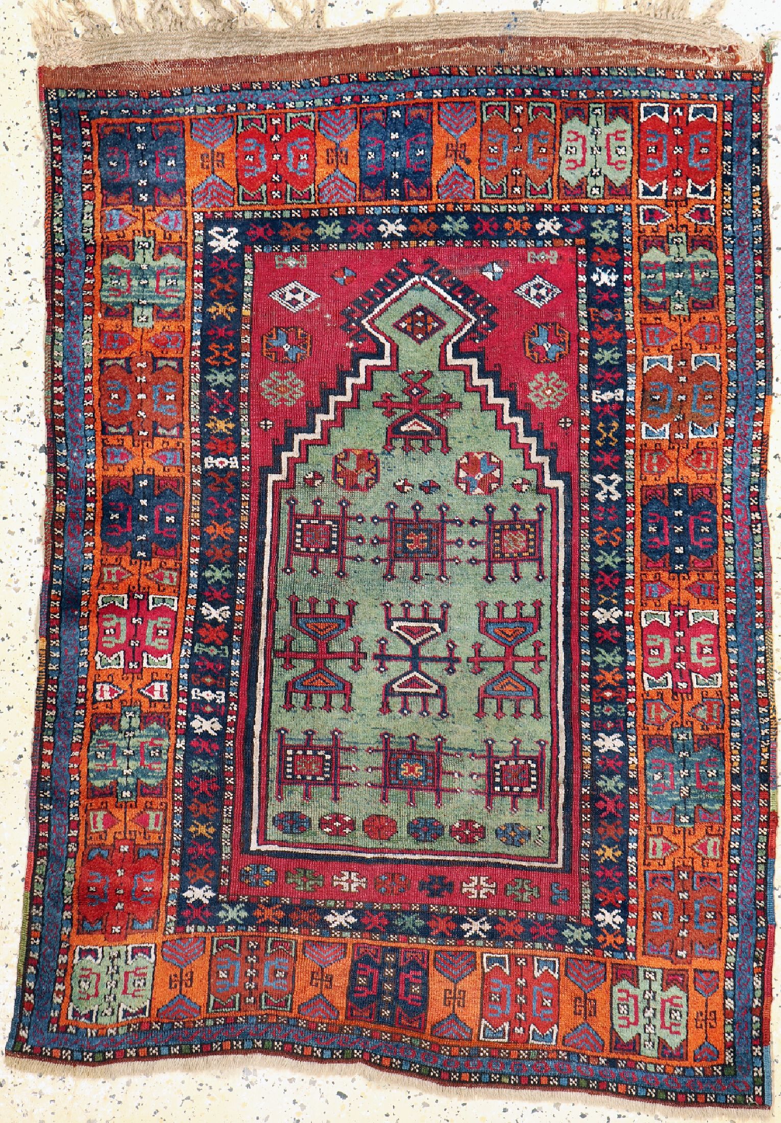 Antiker Yürük, Türkei, 19.Jhd, Wolle auf Wolle, ca. 135 x 95 cm, EHZ: 3