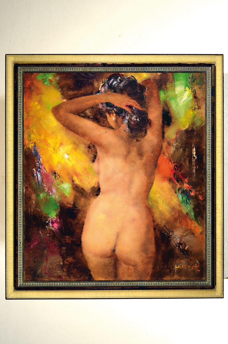 Detail k: Christian Jereczek, 1935 Berlin-2003, Rückenakt, Öl/Lwd, rechts unten signiert, ca. 80x70cm, R. ca. 92x82cm