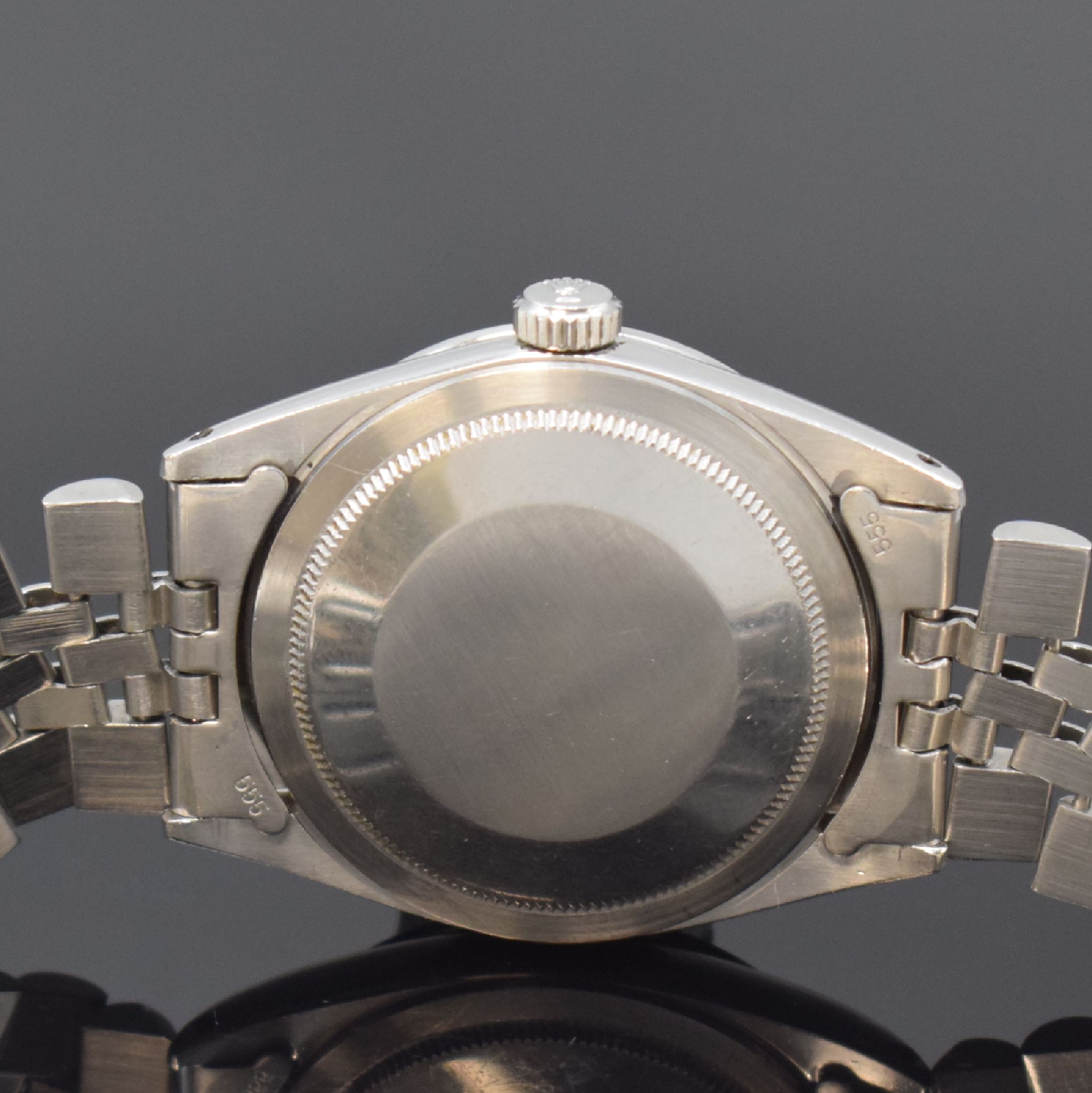 Detail d: ROLEX seltene Herrenarmbanduhr Oyster Perpetual Explorer Referenz 1016, Automatik, Schweiz lt. Bodenstempel 1. Quartal 1965, Edelstahlgeh. inkl. ...