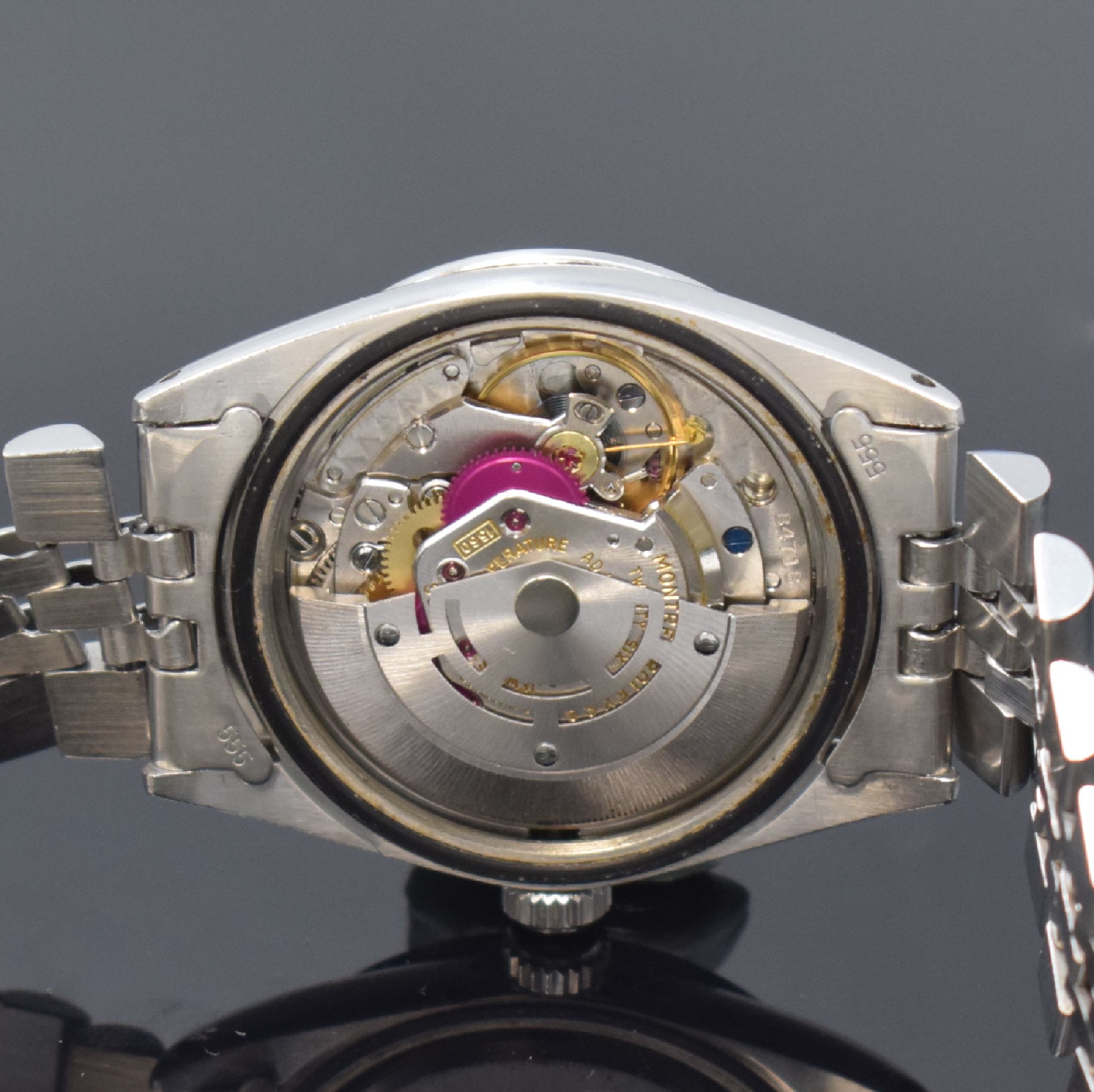 Detail f: ROLEX seltene Herrenarmbanduhr Oyster Perpetual Explorer Referenz 1016, Automatik, Schweiz lt. Bodenstempel 1. Quartal 1965, Edelstahlgeh. inkl. ...