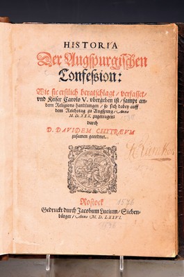 Image 26732192 - David Chyträus (1531-1600): Historia Der Augspurgischen Confession, Rostock, Jacob Lucius 1576