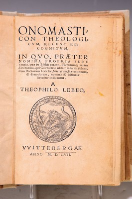 Image 26732285 - Theophilo Lebeo (Pseudonym David Chyträus, 1531-1600): Onomasticon Theologicum, Wittenberg 1557